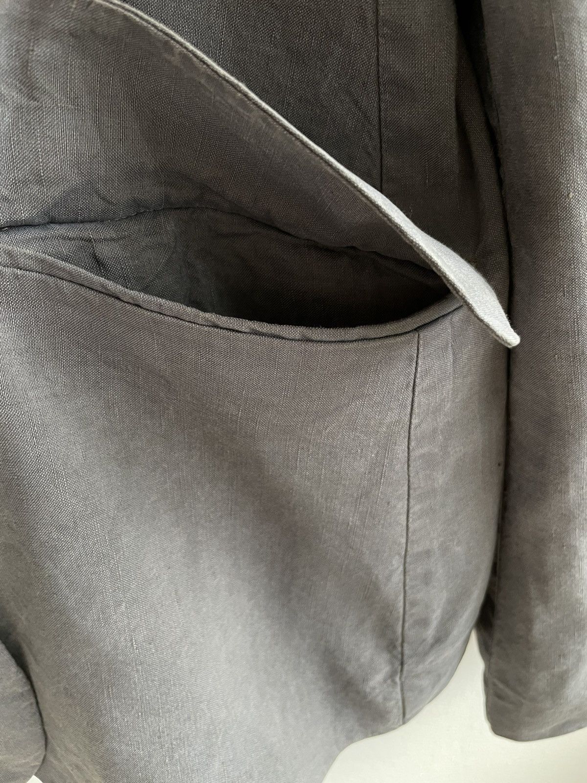 hannes roether Hannes Roether Silk Linen Blazer Coat Three Button Size M / US 6-8 / IT 42-44 - 7 Thumbnail