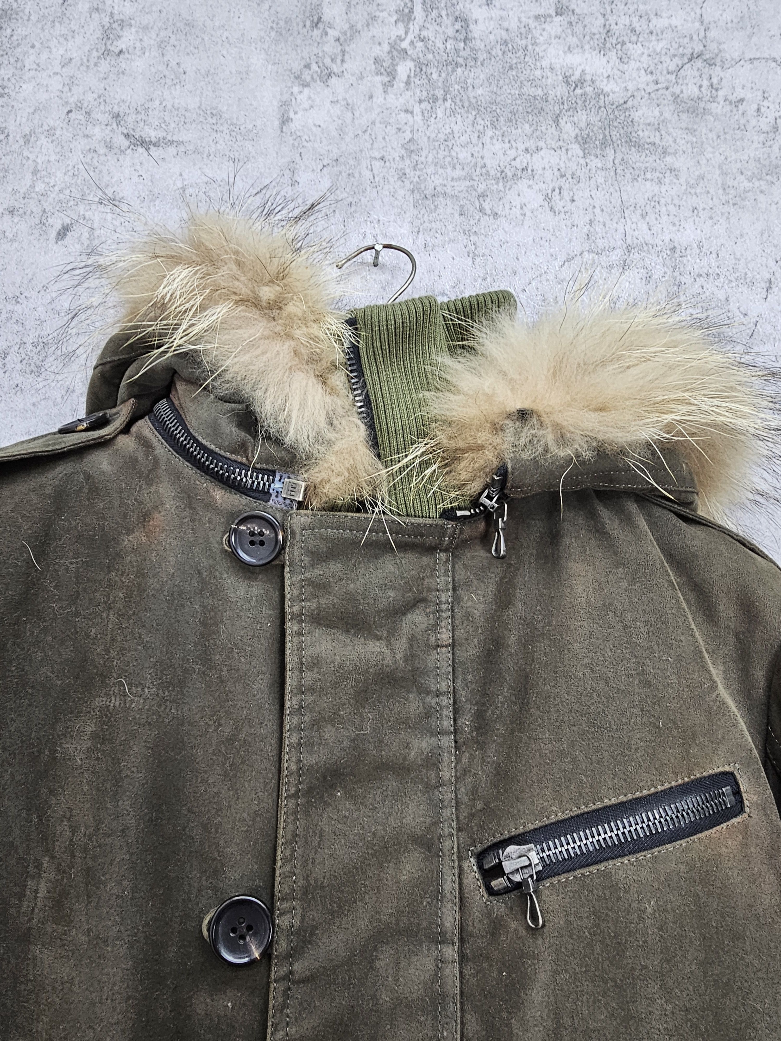Japanese Brand × Shellac SHELLAC Riri Zipper Waxed Cotton Bomber Sherpa Jacket J0069 Size US M / EU 48-50 / 2 - 9 Thumbnail