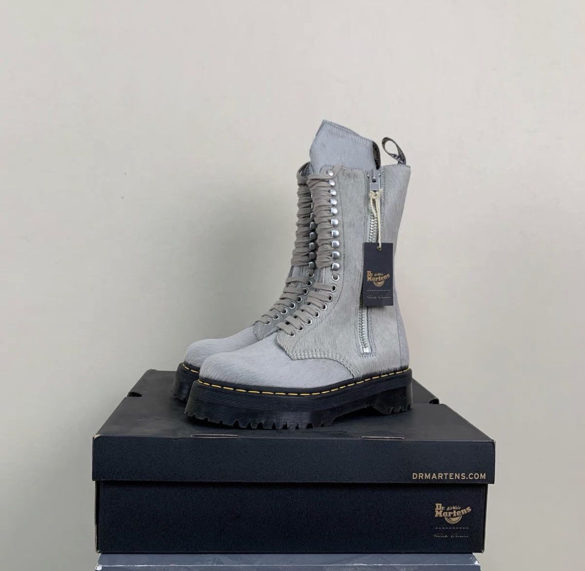 Rick Owens Rick Owens Dr. Martens Collaboration Pony Hair Harness Boots Size US 8.5 / EU 41-42 - 2 Thumbnail