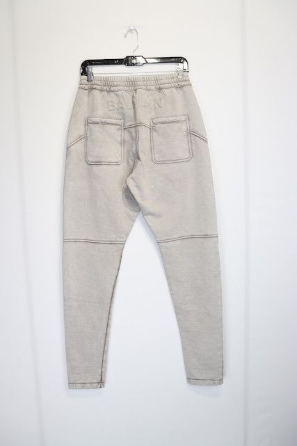 Balmain o1rshd1 Bike Drawstring Jogger / Sweatpants in Grey(White) Size US 32 / EU 48 - 5 Thumbnail