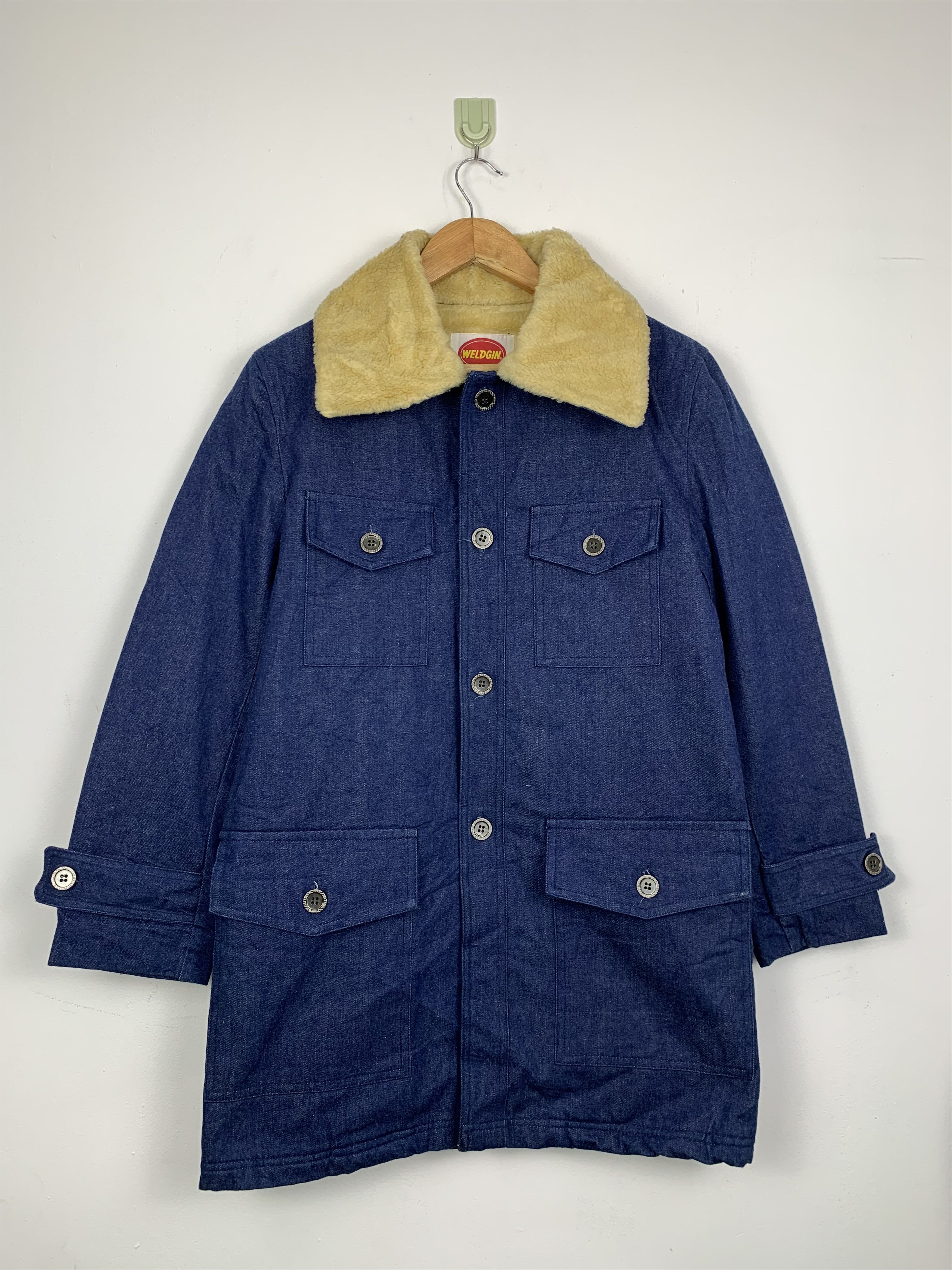 Japanese Brand Vintage 90s Japanese Brand Sherpa Denim Jacket J1364 Size US M / EU 48-50 / 2 - 1 Thumbnail