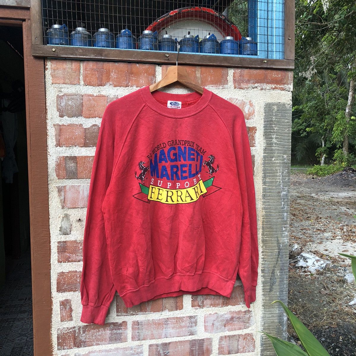 Ferrari × Vintage Vintage Ferrari Magneti Marelli Crewneck With Big Logo 🍒 Size US M / EU 48-50 / 2 - 2 Thumbnail