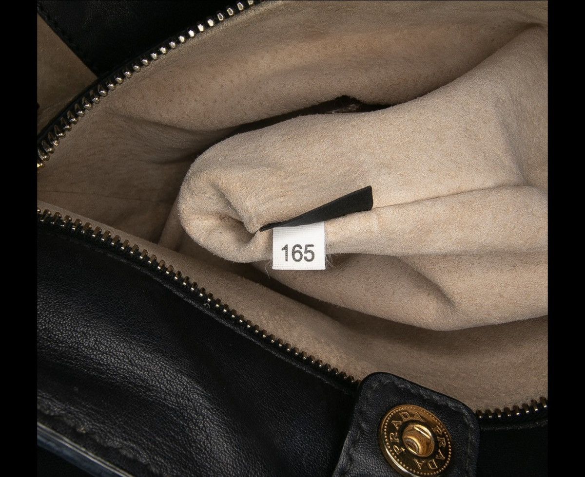 Prada Prada Black Vitello Soft Calf Front Pocket Tote Size ONE SIZE - 6 Thumbnail
