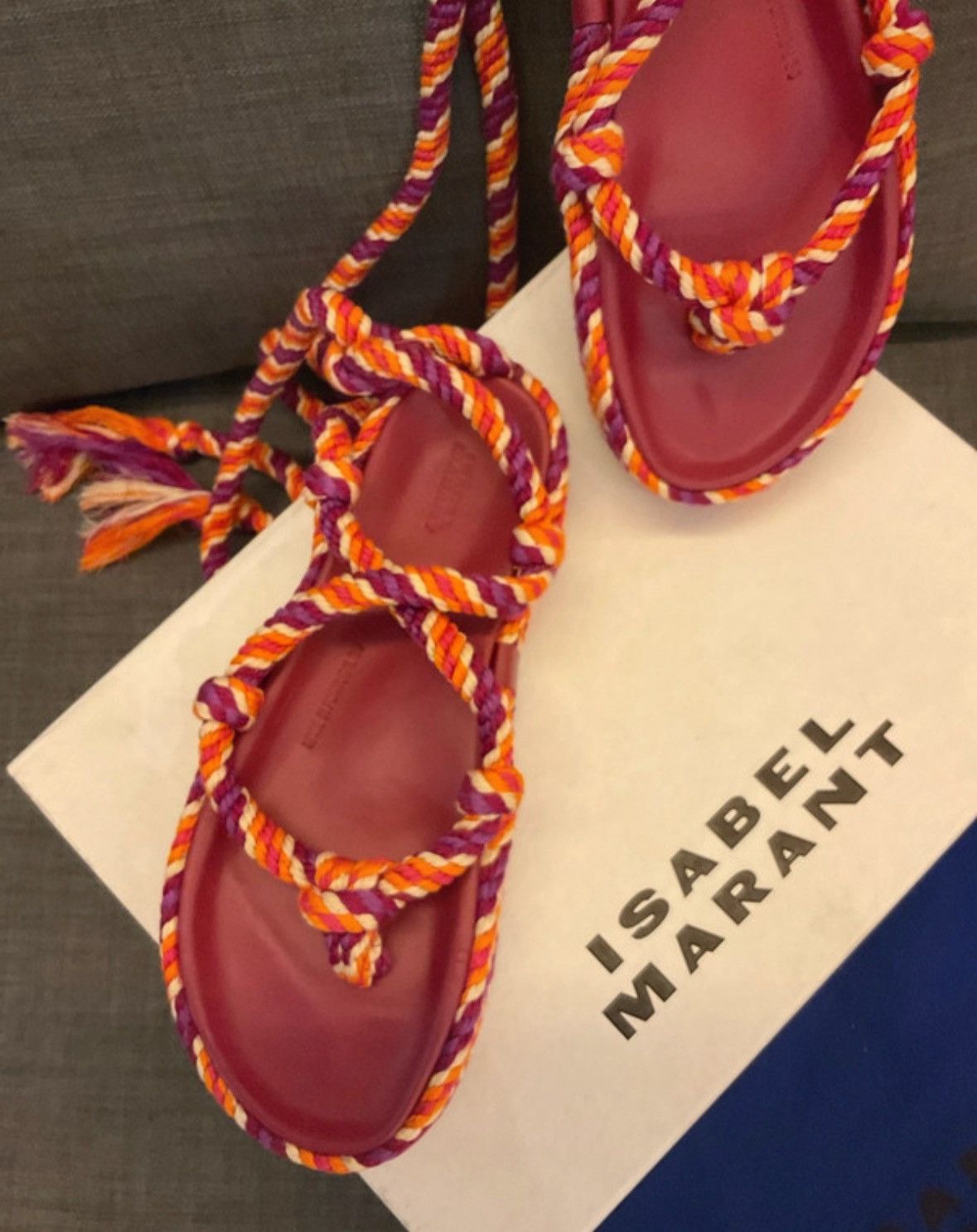 Isabel Marant Isabel Marant Gladiator-Style Sandals – Red Leather Size US 8 / IT 38 - 8 Thumbnail