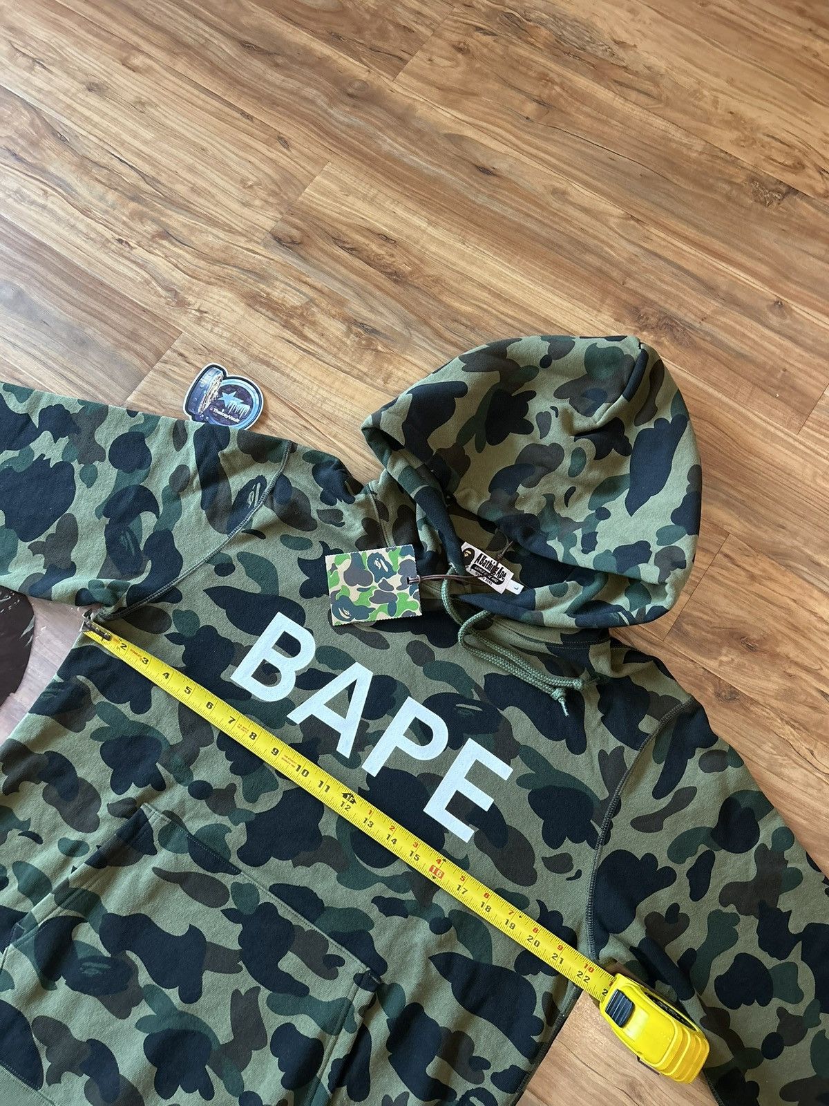 Bape NEW Bape Green Camo 1st Camo Pullover Hoodie Size US L / EU 52-54 / 3 - 12 Thumbnail
