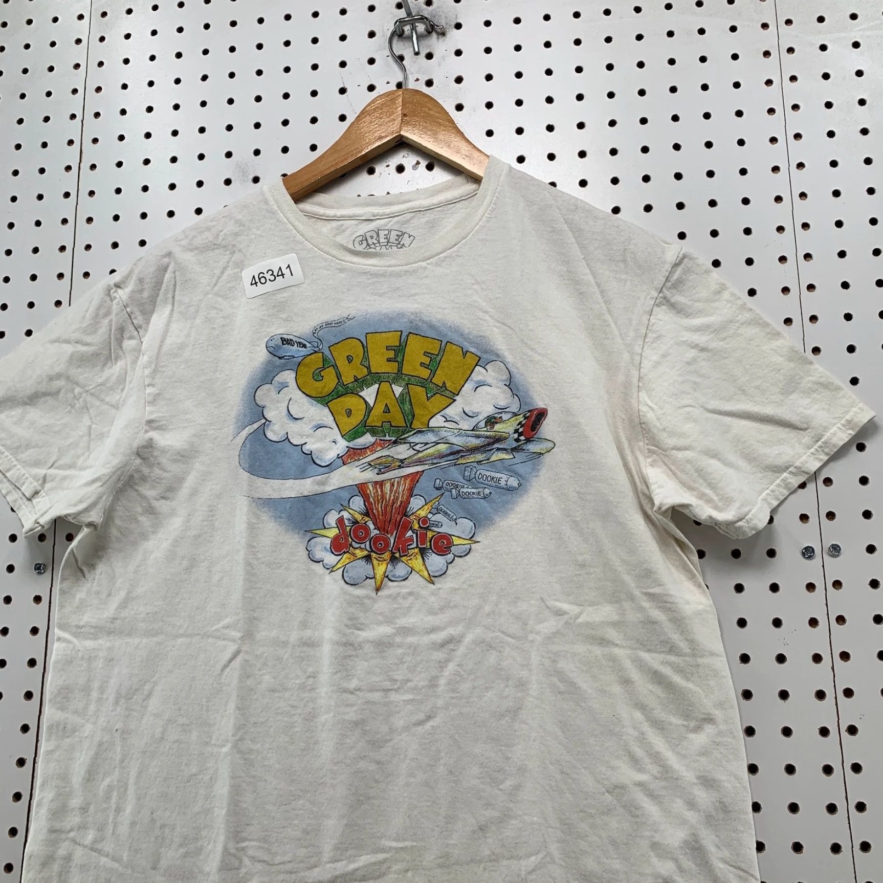 Vintage Green Day Dookie Shirt Mens L White Band Music Tee Shirt Airplane Size US L / EU 52-54 / 3 - 7 Thumbnail