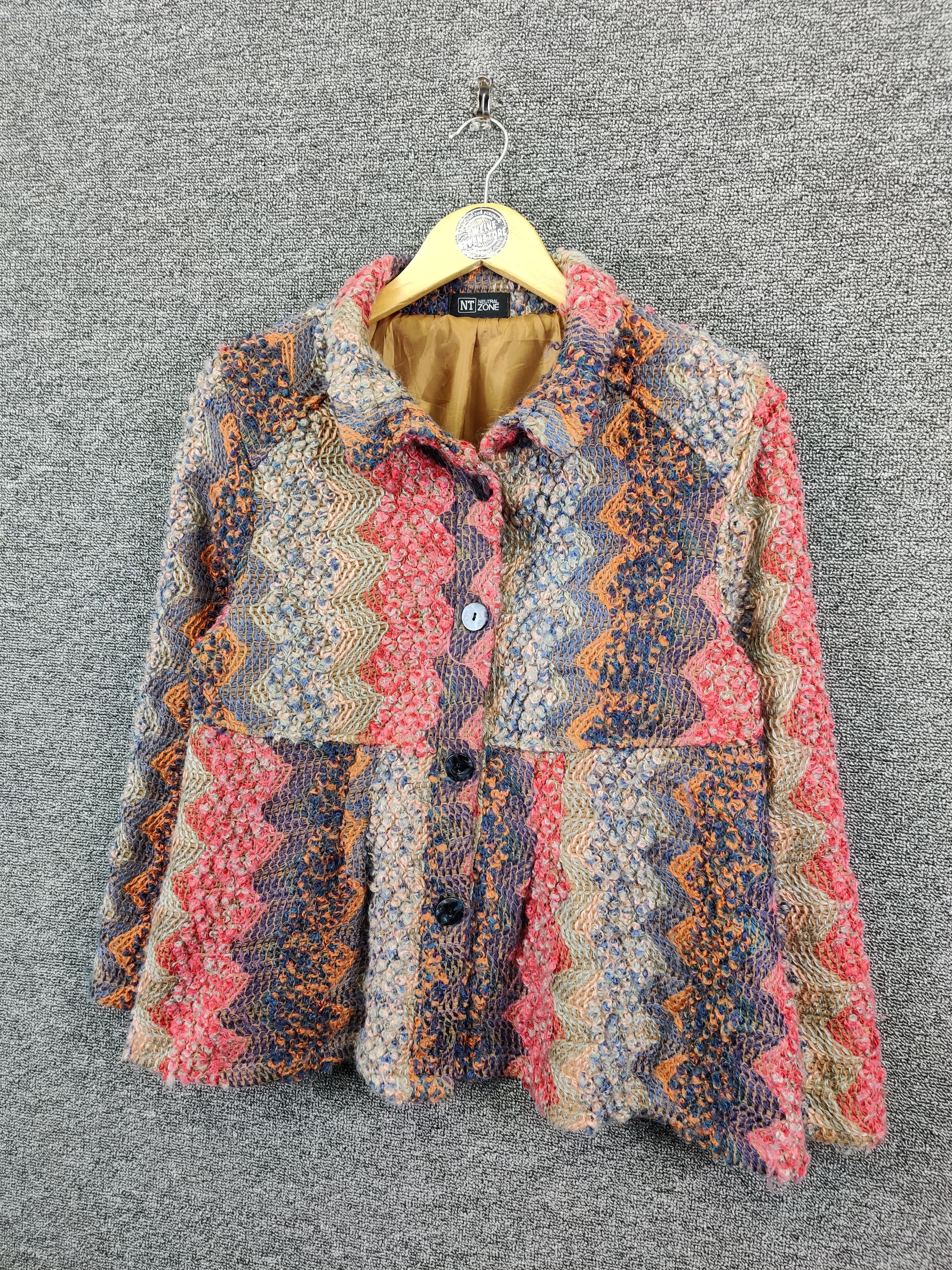 Japanese Brand Vintage Cardigan Jacket Nice Design Size US M / EU 48-50 / 2 - 2 Thumbnail