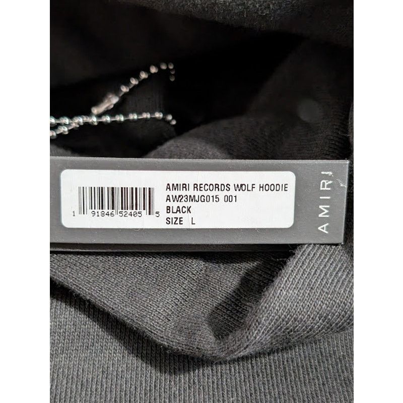 Amiri o1rshd1 Records Wolf Hoodie in Black Size US L / EU 52-54 / 3 - 19 Thumbnail