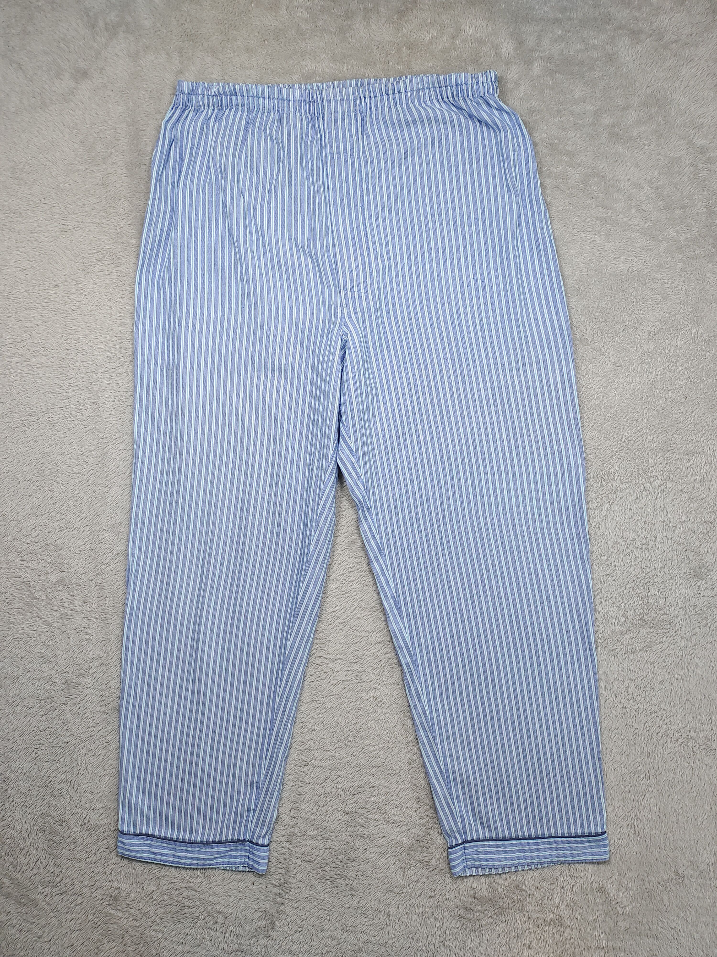 Burberry VINTAGE 90s BURBERRYS ICE BLUE CANDY STRIPE PYJAMAS SET M Size US M / EU 48-50 / 2 - 8 Thumbnail