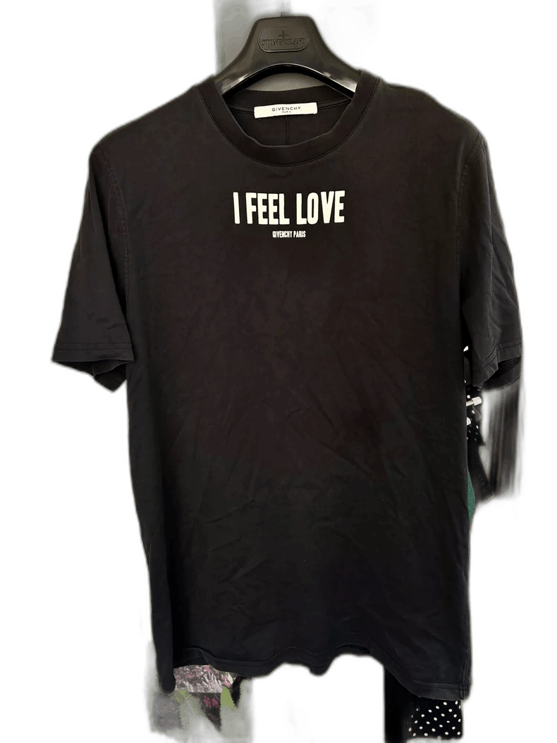 Givenchy Givenchy Givenchy I Feel Love Black Logo TShirt -2507 Size US S / EU 44-46 / 1 - 1 Thumbnail