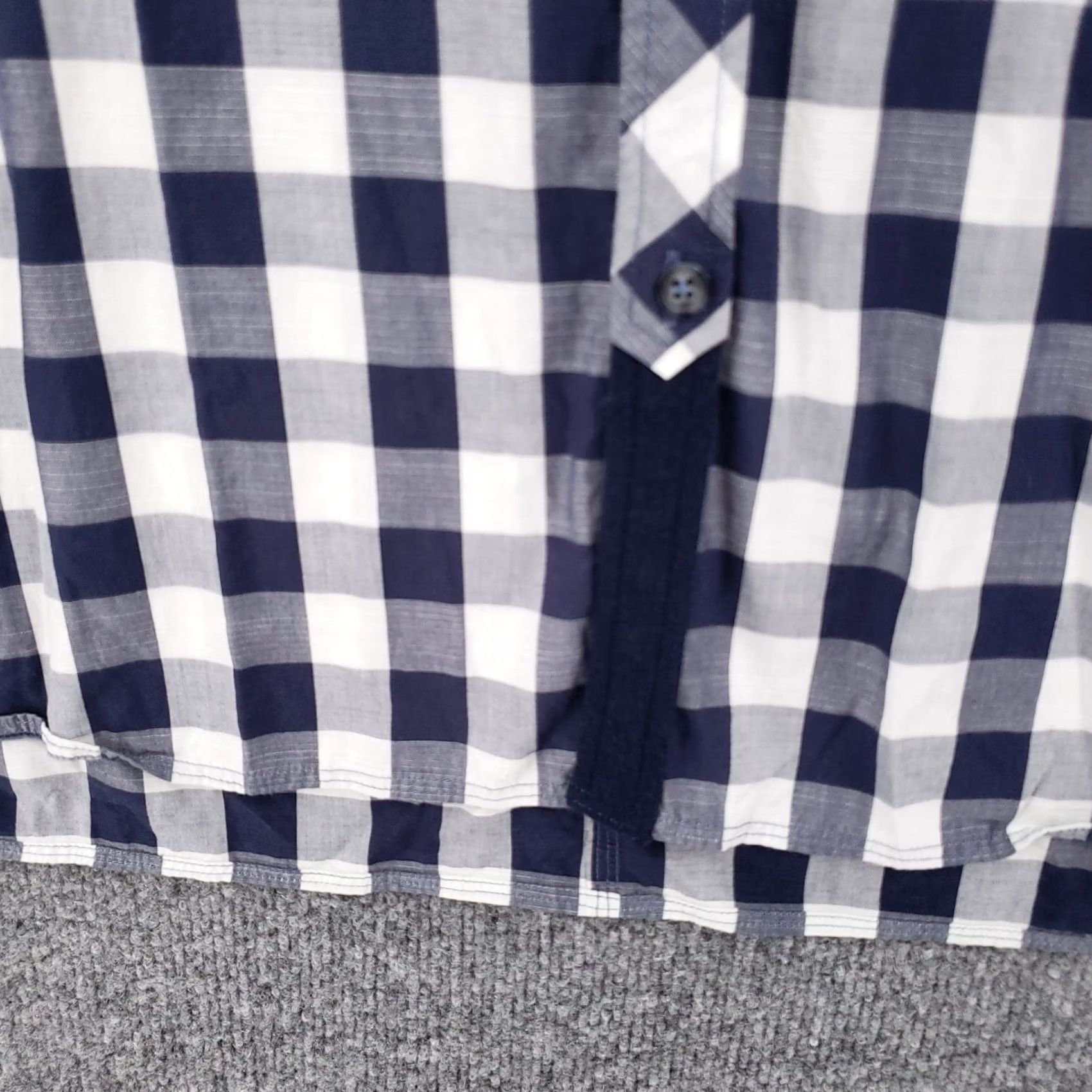 Vintage 7 Diamonds Button Up Shirt Mens Large Blue Gingham Long Sleeve Pocket Rip Tide Size US L / EU 52-54 / 3 - 3 Thumbnail