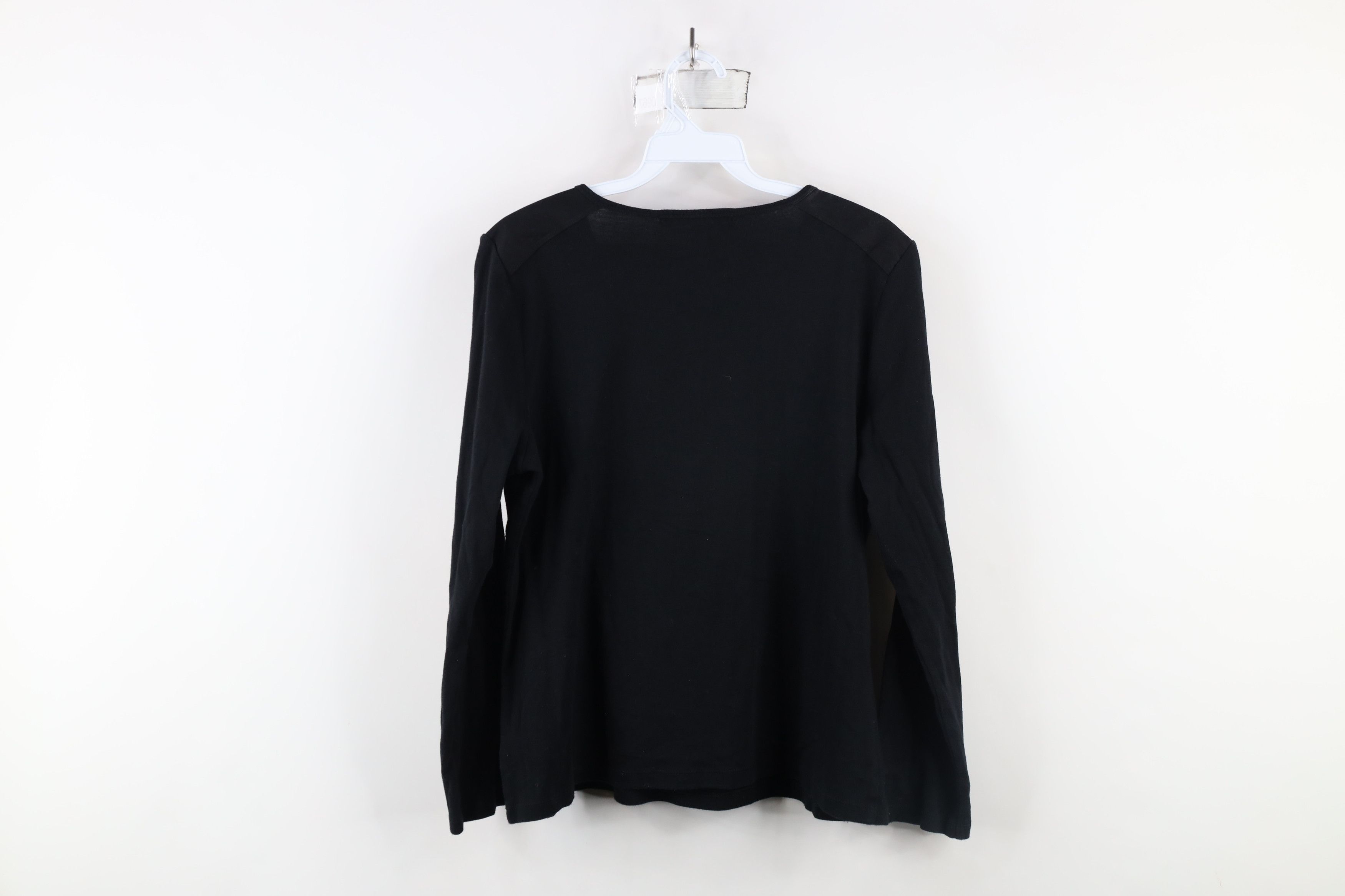 Ralph Lauren × Vintage Vintage 90s Ralph Lauren Boat Anchor Henley T-Shirt Black Size L / US 10 / IT 46 - 10 Thumbnail