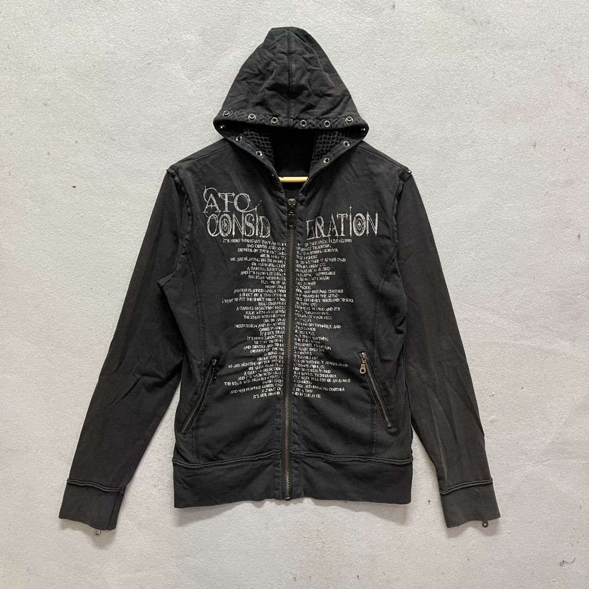 In The Attic 2000s In The Attic Graphic Zip Hoodie Punk Goth L Size US M / EU 48-50 / 2 - 1 Thumbnail