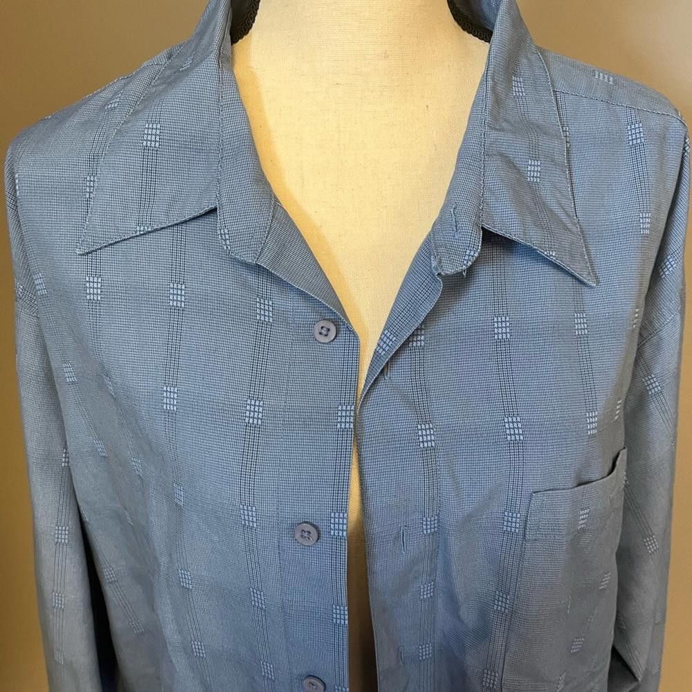 Designer Marc Edwards bottom down dress shirt size XXL Size 48R - 2 Thumbnail