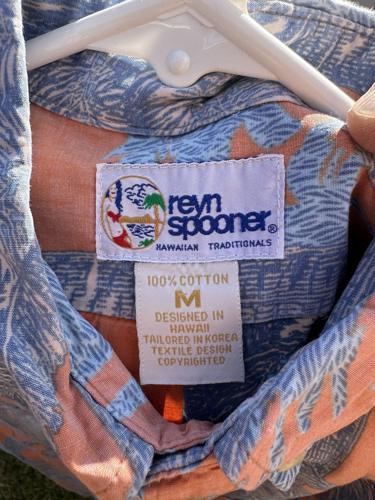 Reyn Spooner PreOwned Reyn Spooner Blue/Orange Hawaiian Print Men's M Size US M / EU 48-50 / 2 - 4 Thumbnail