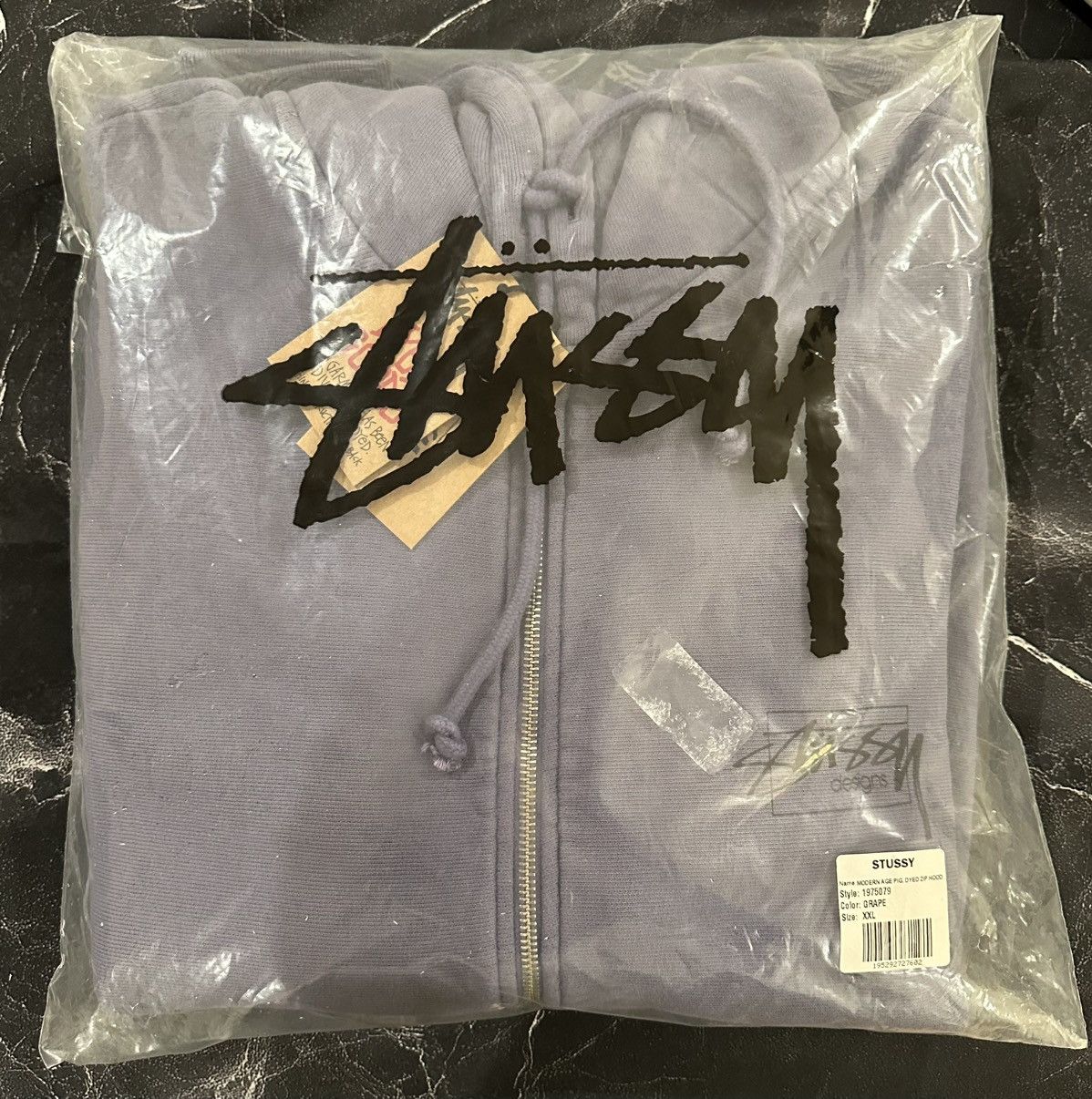 Stussy Stussy Modern Age Pig Dyed Zip Hoodie Size US XXL / EU 58 / 5 - 8 Thumbnail