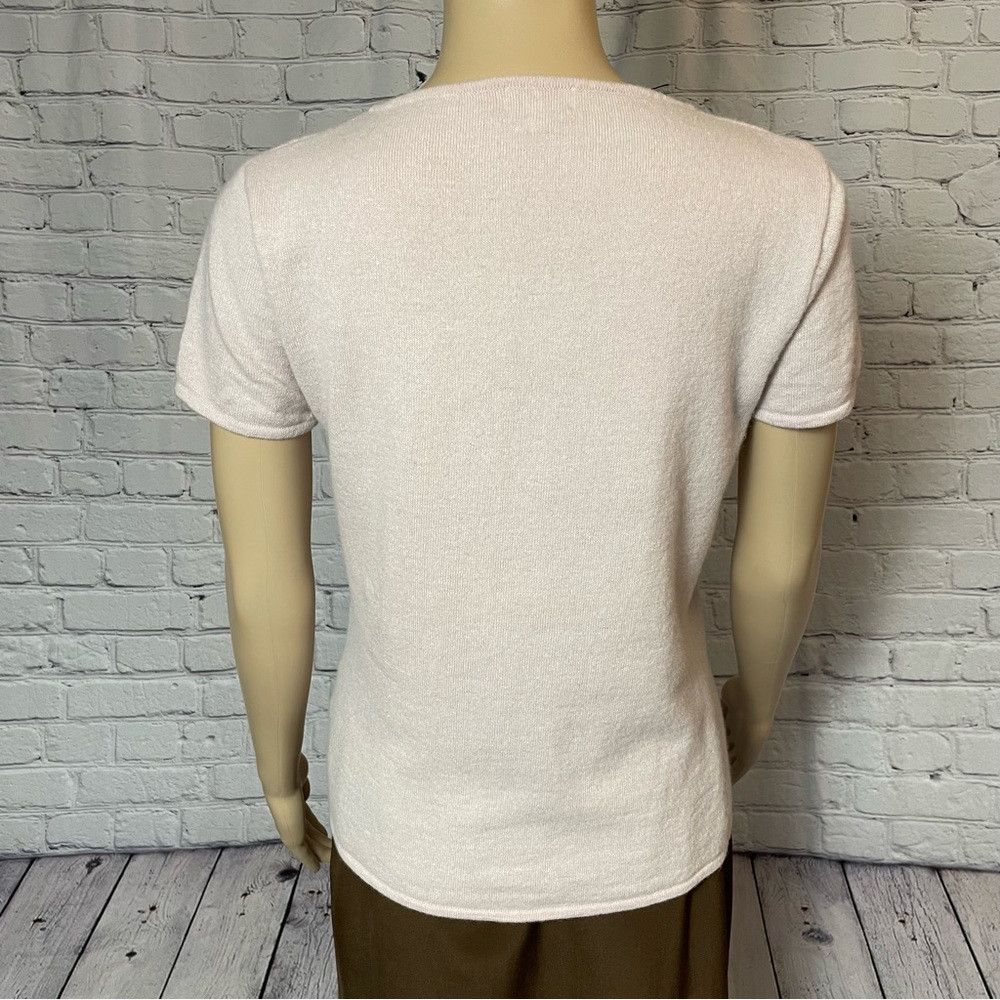 Other Vintage Lucifair Wool Short Sleeve Embellished Pale Pink To Size M / US 6-8 / IT 42-44 - 4 Thumbnail