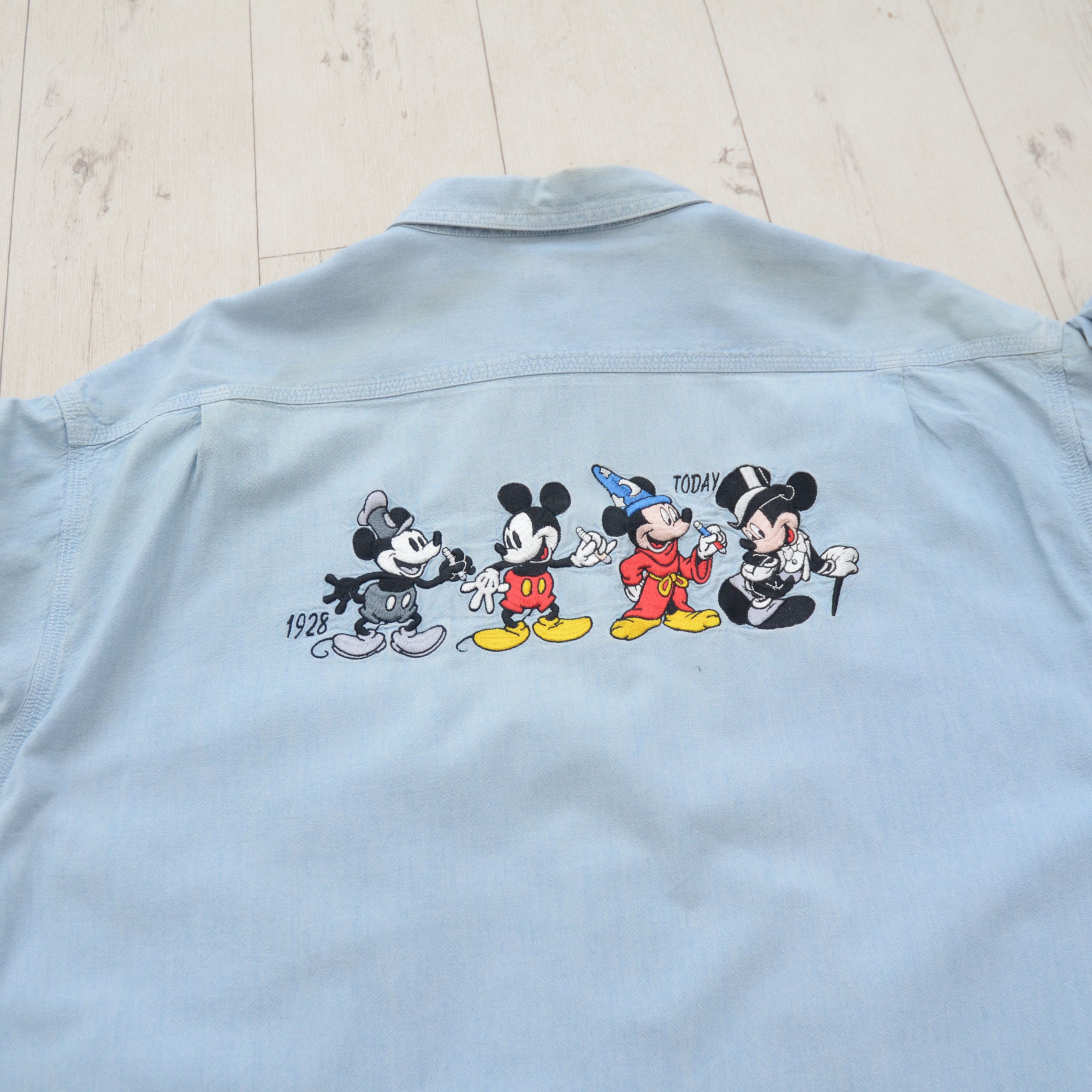 Disney × Vintage Vintage Disney Store Denim Shirt Evolution Mickey Mouse Size US L / EU 52-54 / 3 - 9 Thumbnail