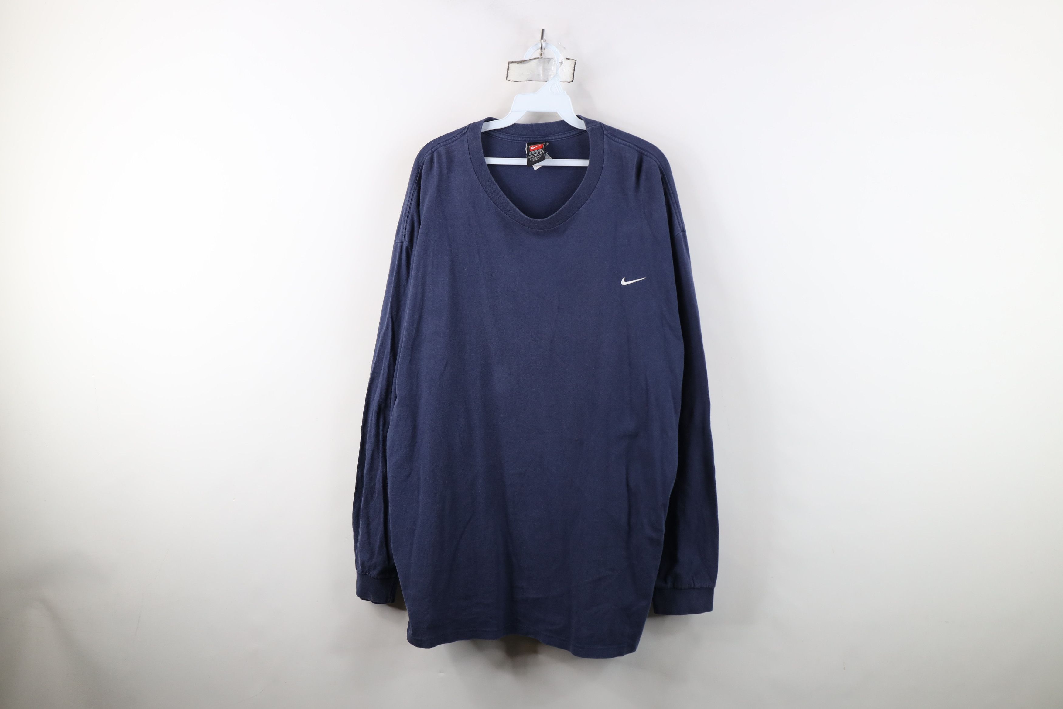 Vintage Nike Scott Mini Swoosh Long Sleeve T-Shirt Blue