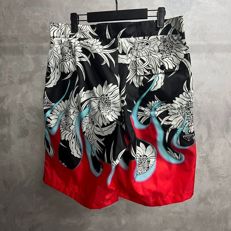 Prada Prada Nylon flame metal triangle shorts 2501-Nextarrow Size US 34 / EU 50 - 2 Thumbnail