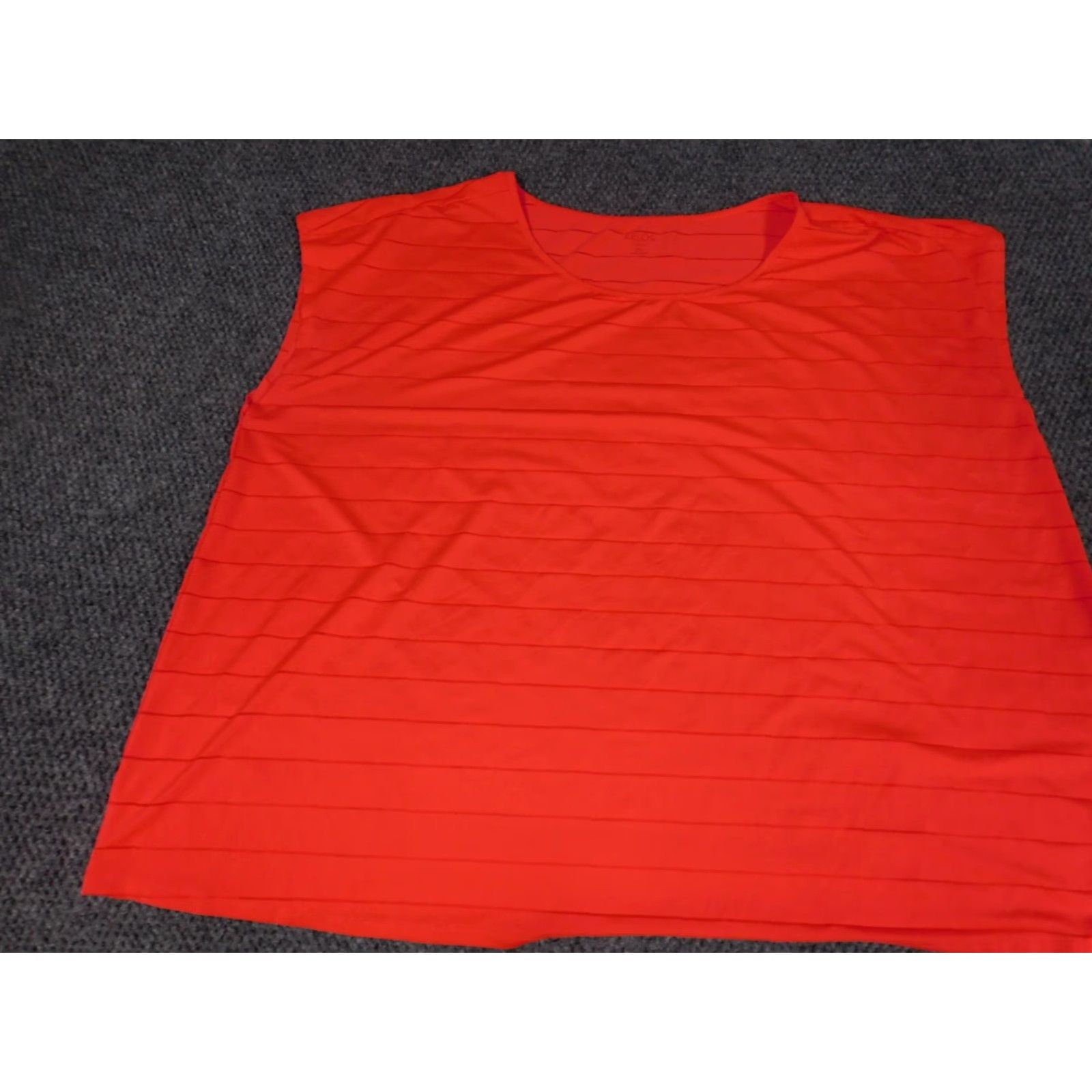 Vintage Zelos Womens Tank 2X Plus Orange Active Stretch Sleeveless Round Neck Pullover Yoga Athletic Plus Size Women Top Size XXL / US 16-18 / IT 52-54 - 3 Thumbnail