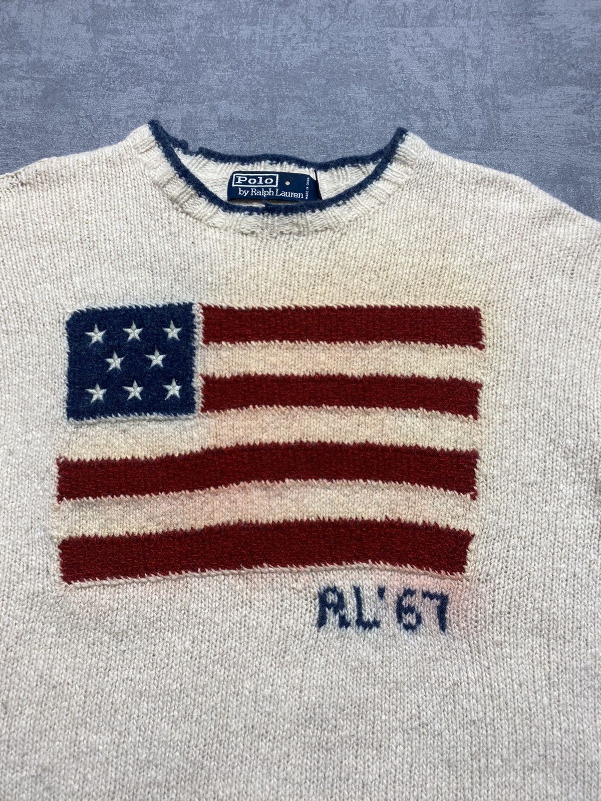 Ralph Lauren Vintage 67 Polo Ralph Lauren Sweater Wool Flag Knit Rare Size US M / EU 48-50 / 2 - 5 Thumbnail