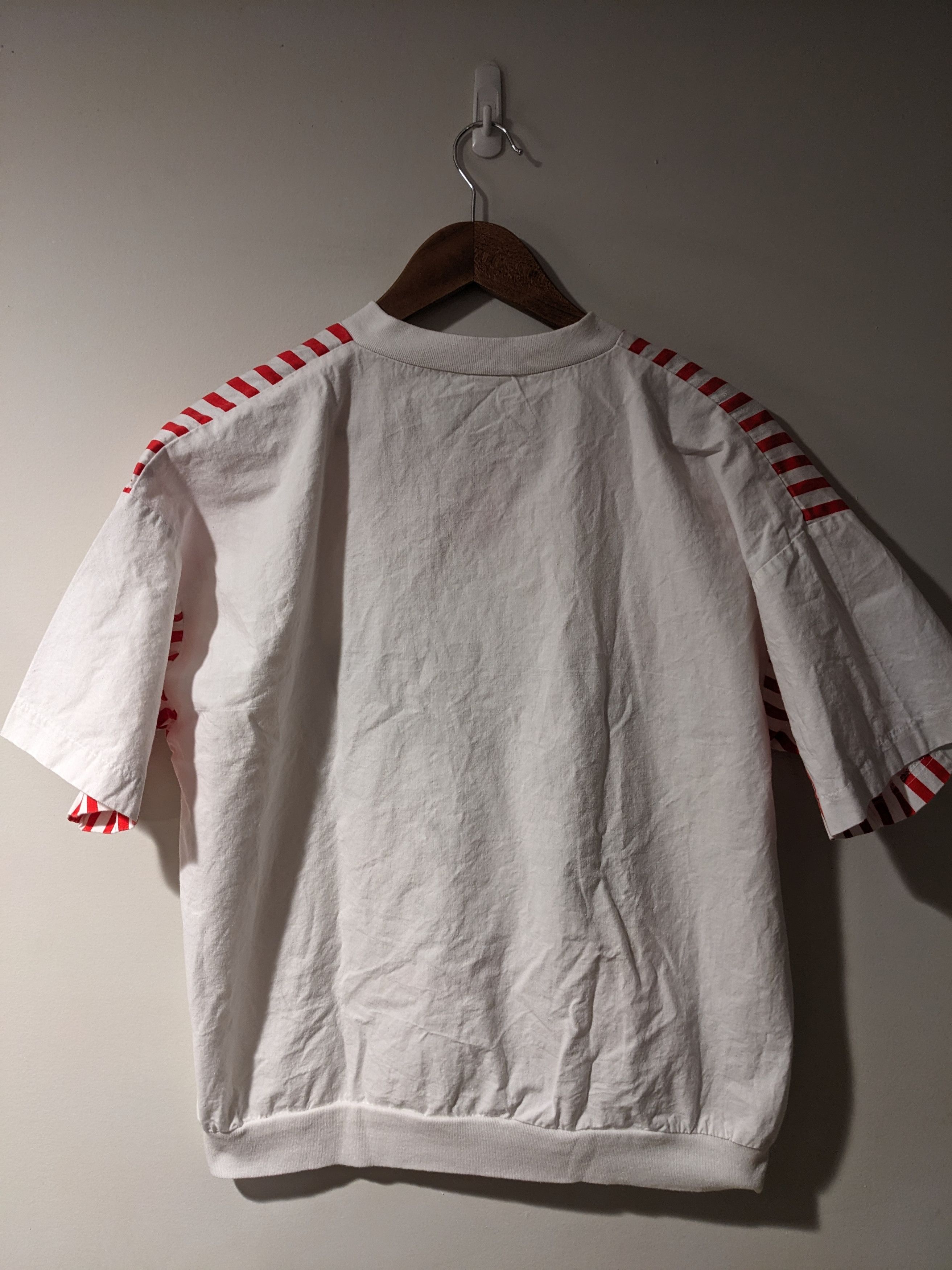 Disney × Mickey Mouse × Vintage Vintage 80s Mickey Mouse Stripe Red White Large T-Shirt Size US L / EU 52-54 / 3 - 9 Thumbnail