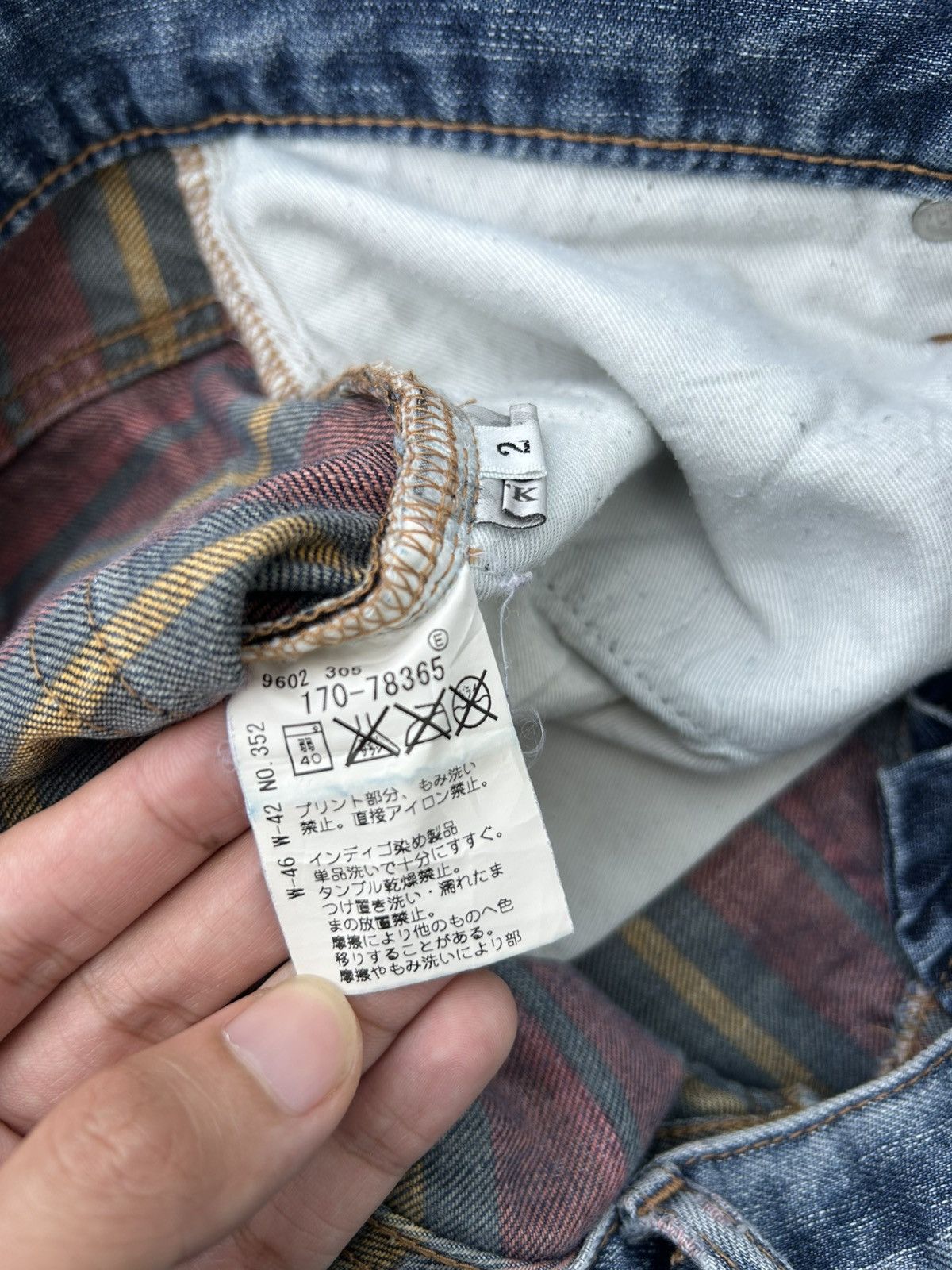 Kapital Vintage Takeo Kikuchi Japanese Distressed Denim Jeans Size US 32 / EU 48 - 12 Thumbnail