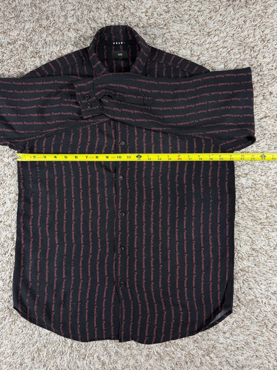 Ksubi Ksubi Button Up All Over Logo Striped Short Sleeve Shirt Size US S / EU 44-46 / 1 - 6 Thumbnail