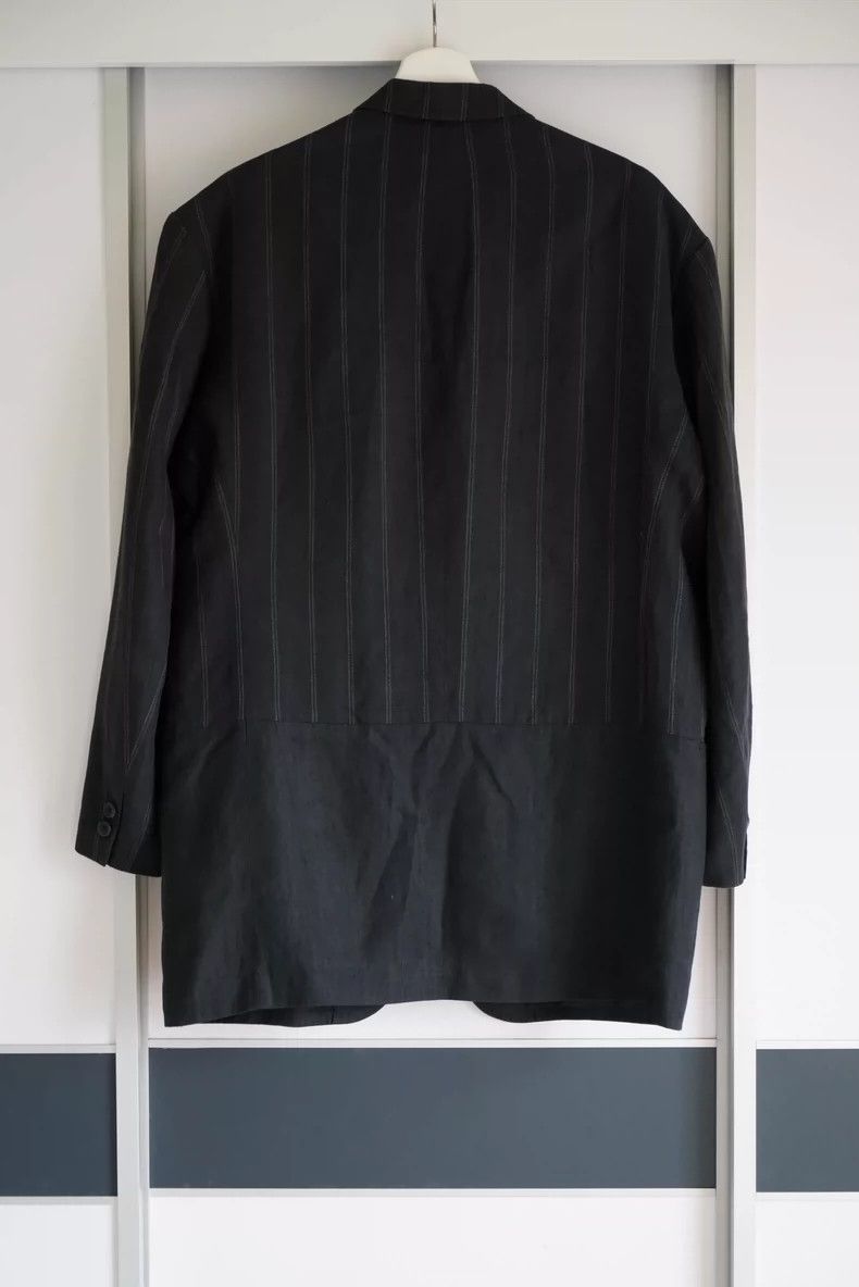 Yohji Yamamoto Yohji Yamamoto size s 94 SS striped paneled linen suit 2501 Size 38R - 2 Thumbnail