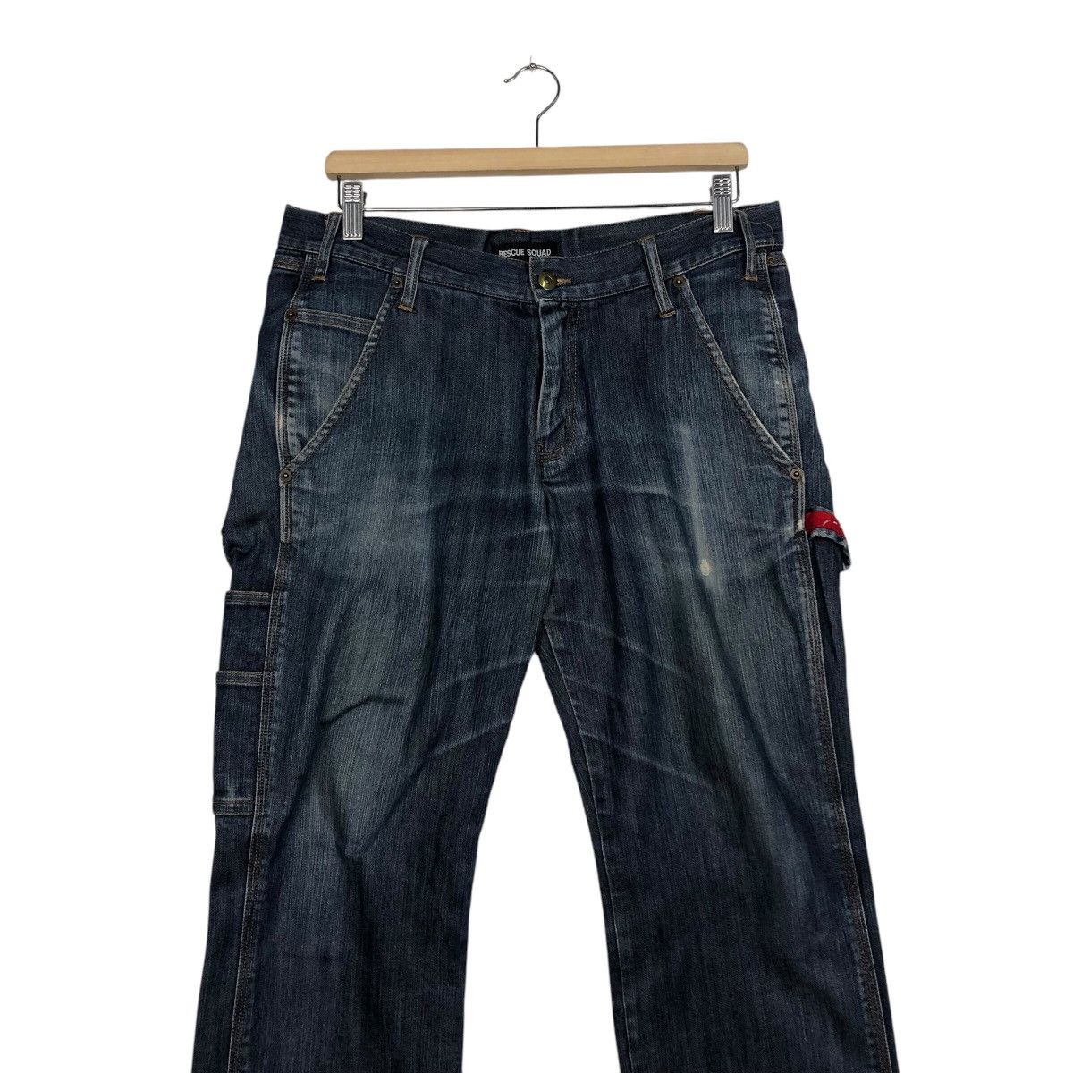 Japanese Brand 📌Rich Blue Vintage Denim Biker Pants Resque Squad Size 34" / US 12 / IT 48 - 5 Thumbnail