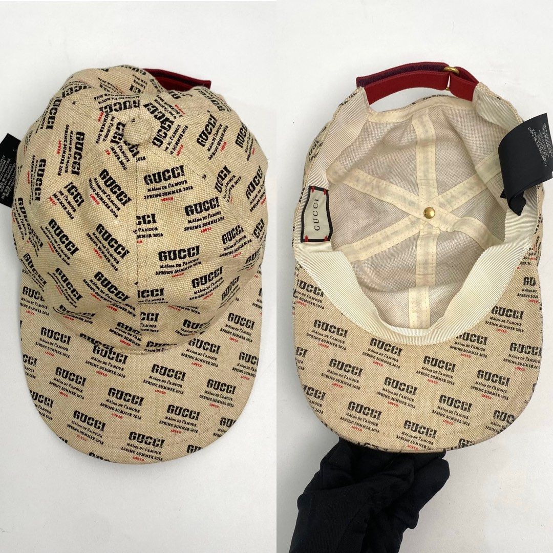 Gucci Gucci Hat Cap Beige Size ONE SIZE - 8 Thumbnail