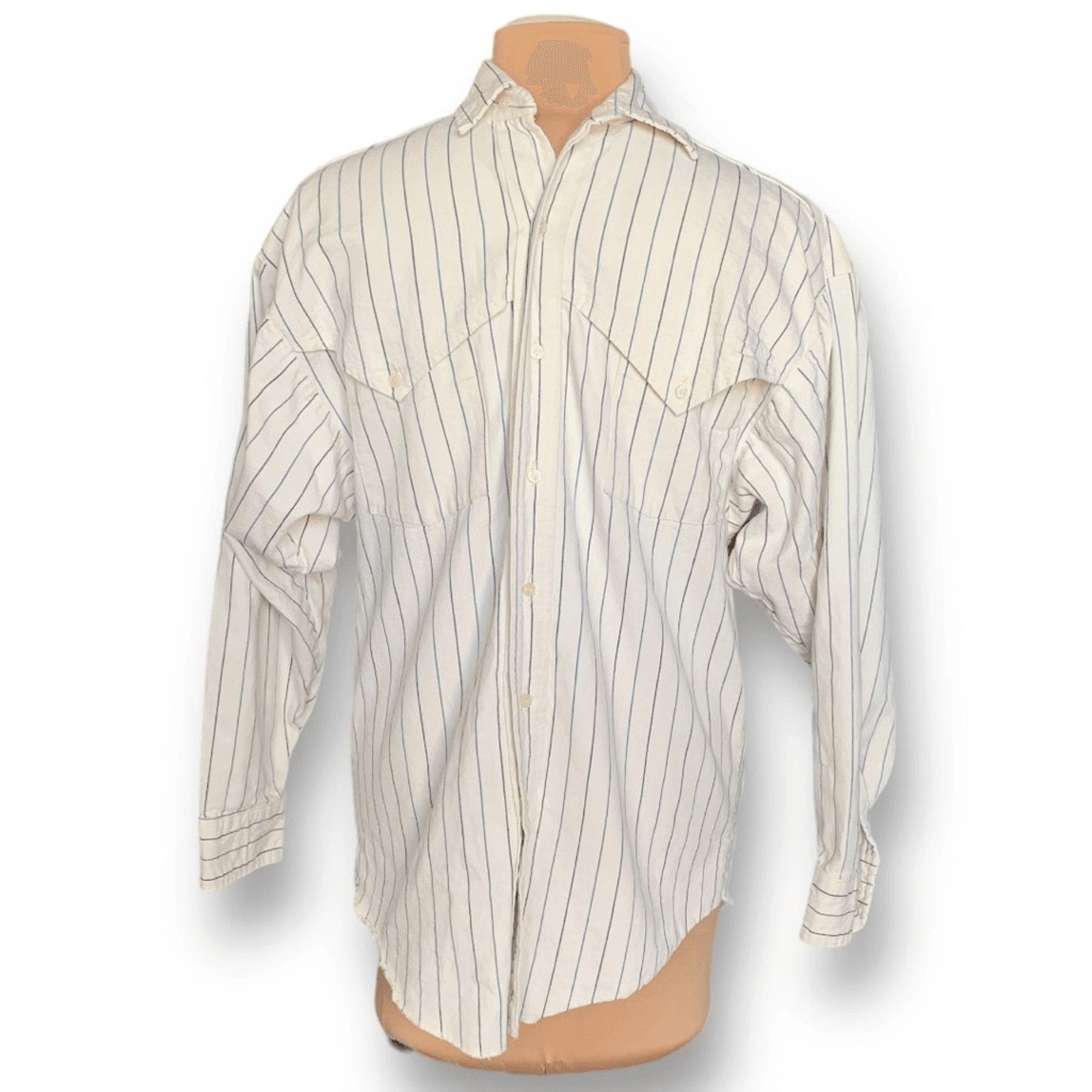 Vintage Vintage Panhandle Slim Western Shirt Small White Blue Stripe Size US S / EU 44-46 / 1 - 2 Thumbnail