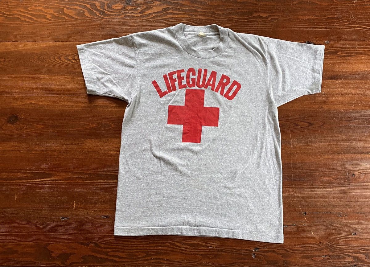 Vintage Vintage 80’s Lifeguard Single Stitch Grey Screen Stars Tee ...