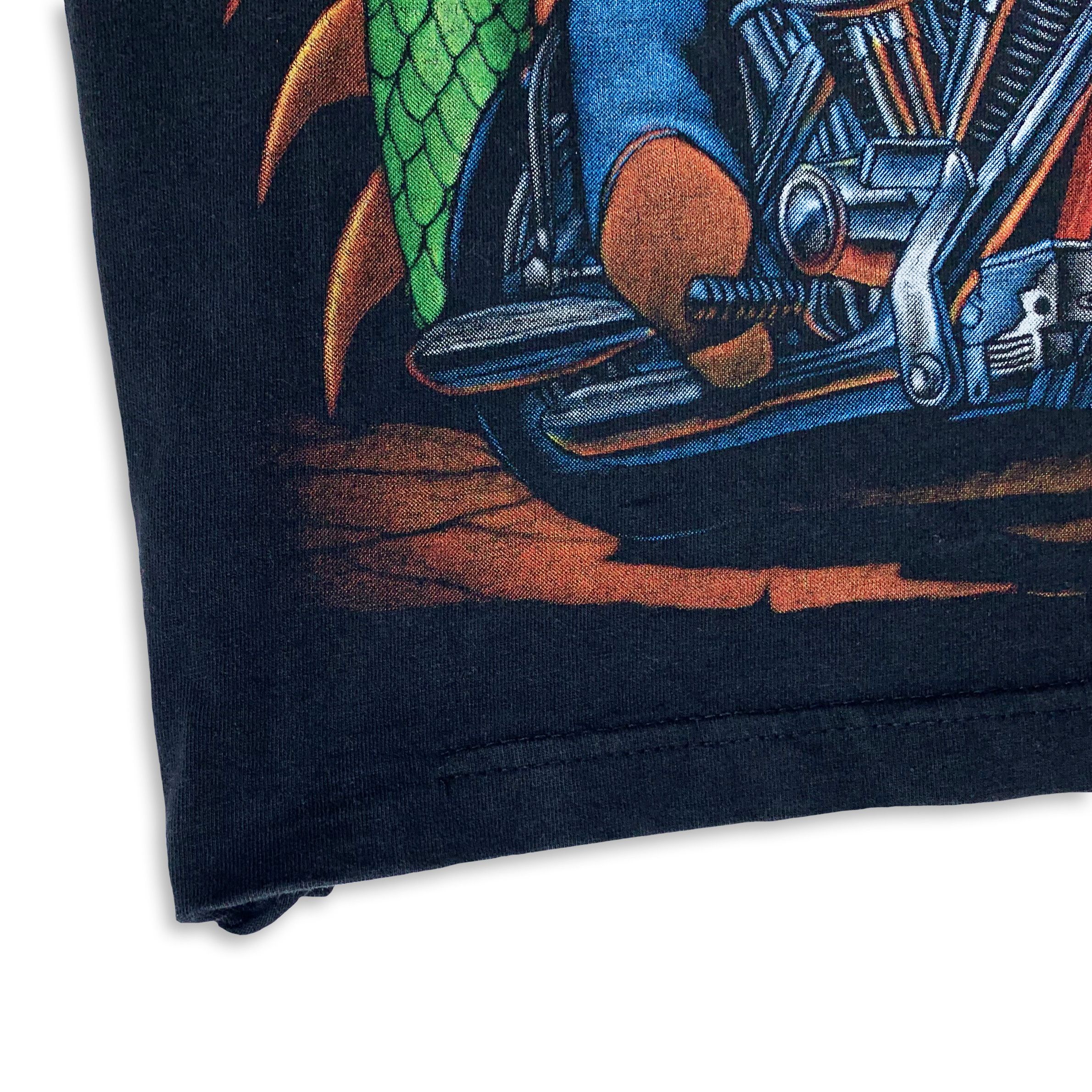 Vintage Vintage 90s Biker Dragon t shirt Y2K Retro Rock Cut off Size US S / EU 44-46 / 1 - 7 Thumbnail