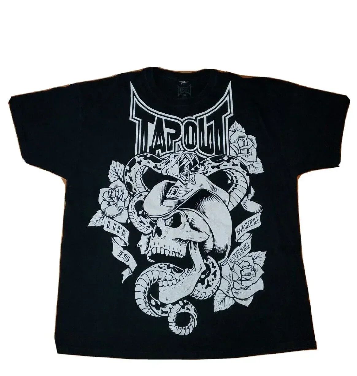 Vintage Gothic Snake Skull Streetwear TShirt Size US XL / EU 56 / 4 - 1 Thumbnail
