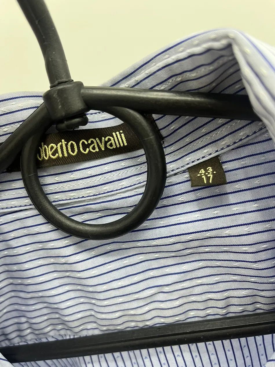 Roberto Cavalli Roberto Cavalli Striped Sky Blue Shirt Size US L / EU 52-54 / 3 - 2 Thumbnail