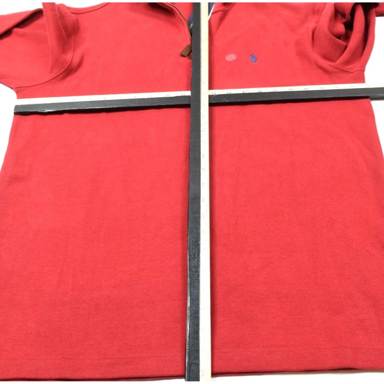 Polo Ralph Lauren Polo Ralph Lauren Sweater Mens L Red Zip Pullover Long Sleeve Cotton Size US L / EU 52-54 / 3 - 7 Thumbnail