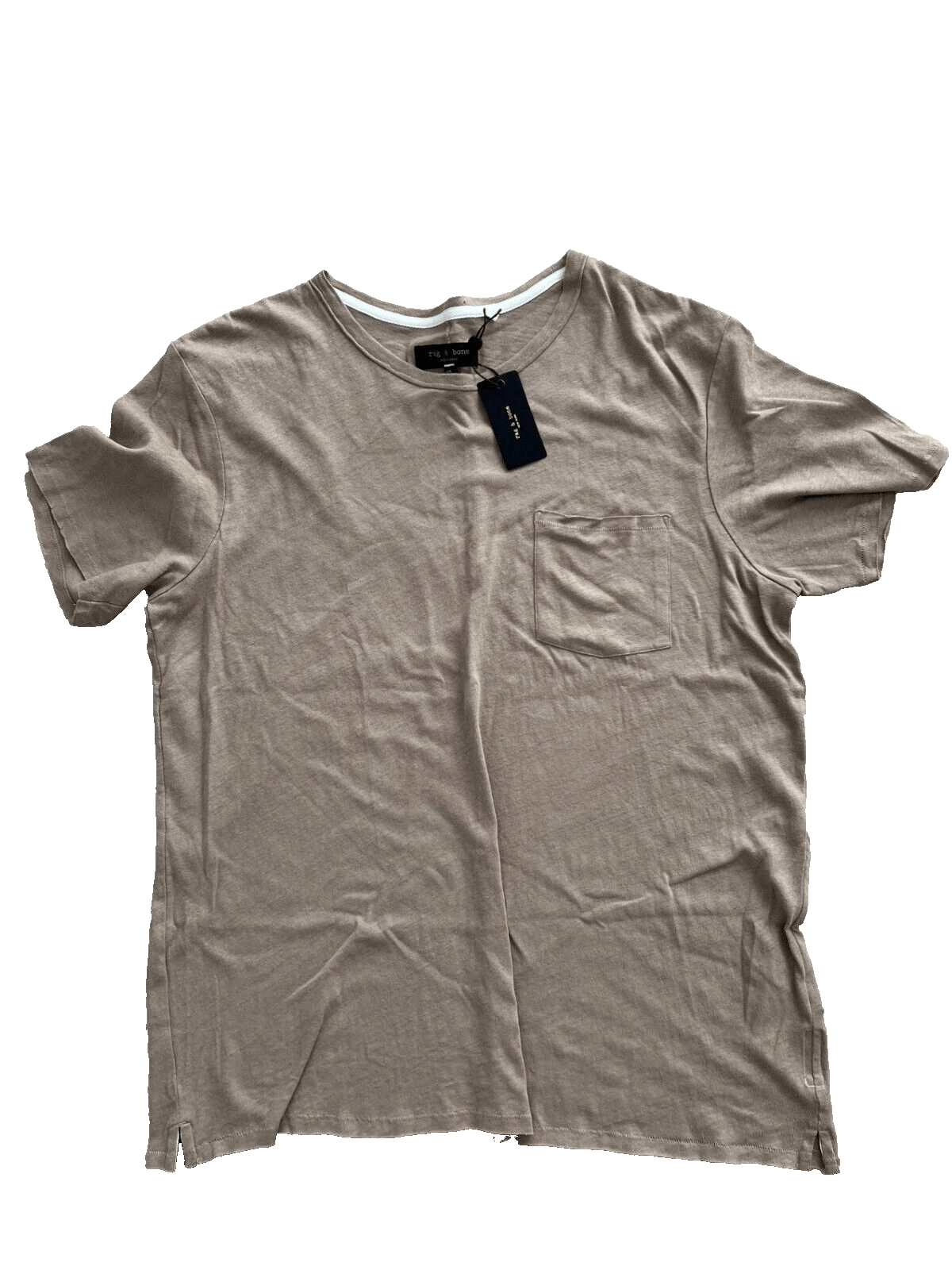 Rag & Bone Rag & Bone New York Miles Pocket Tee Greige ( XL ) Size US XL / EU 56 / 4 - 5 Thumbnail