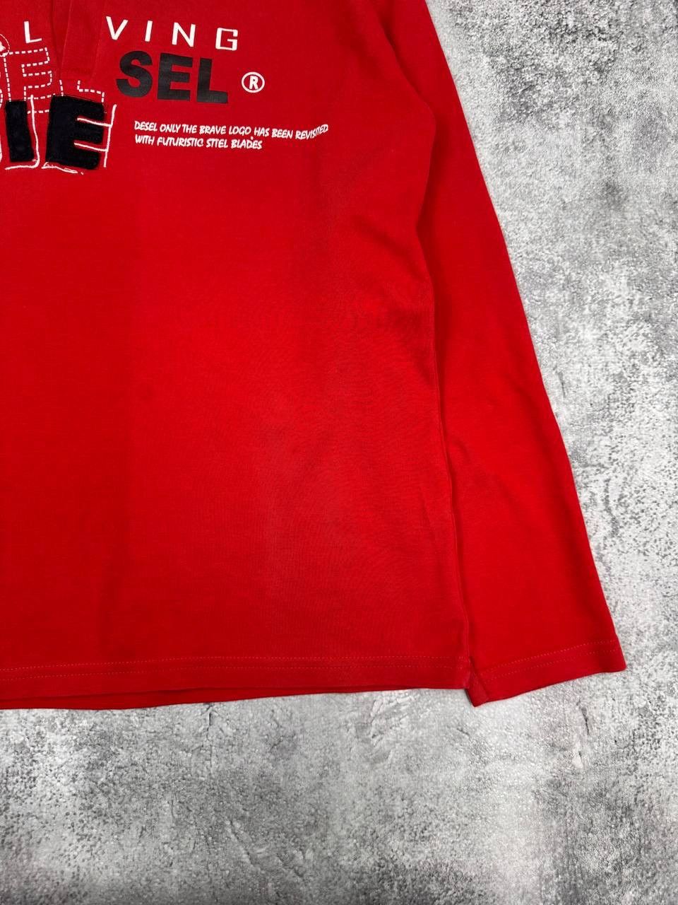 Diesel Diesel Men's Long Sleeve Polo Shirt Red Size L Size US L / EU 52-54 / 3 - 4 Thumbnail