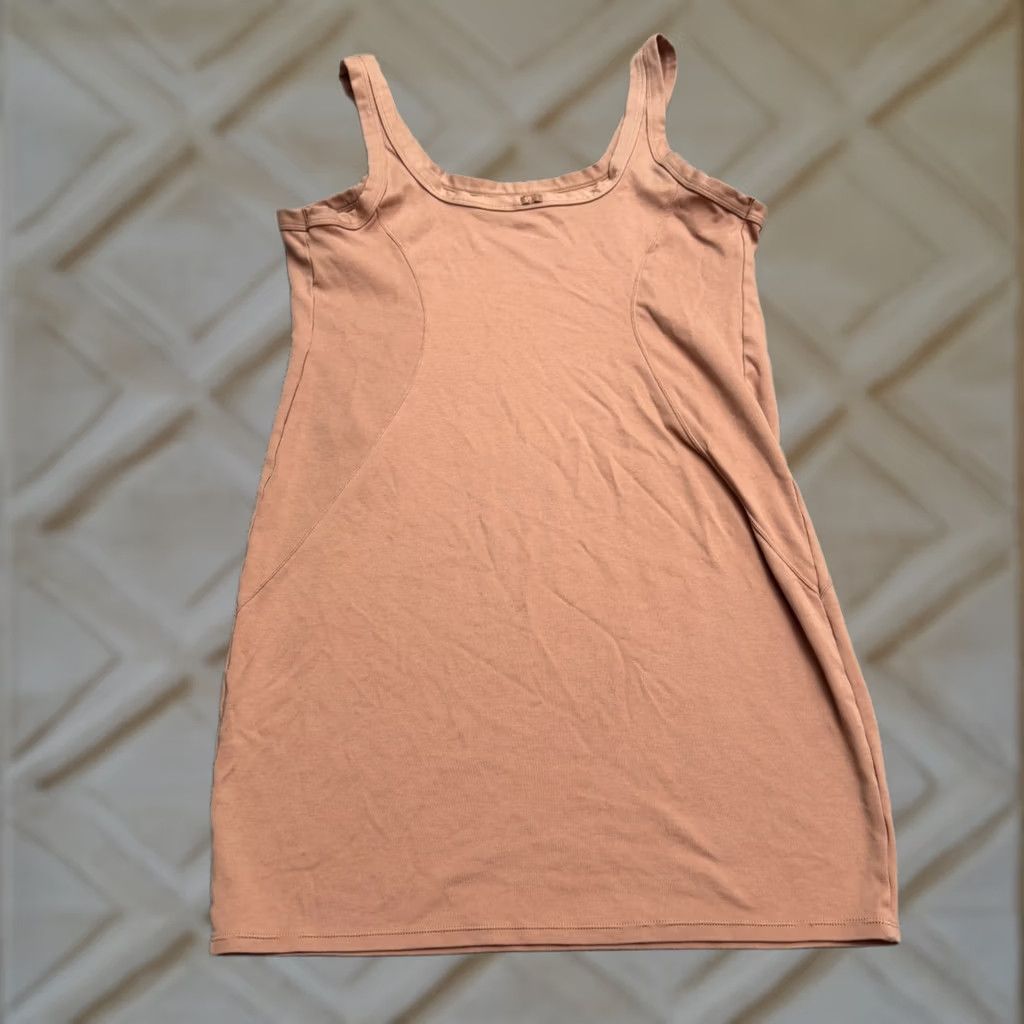 Vintage Yitty Bodycon Mini Tank Dress Womens Plus 2X Tan Brown Scoop Neck Stretch Casual Shirt Sleeveless Womens Fashion Size XXL / US 16-18 / IT 52-54 - 1 Thumbnail