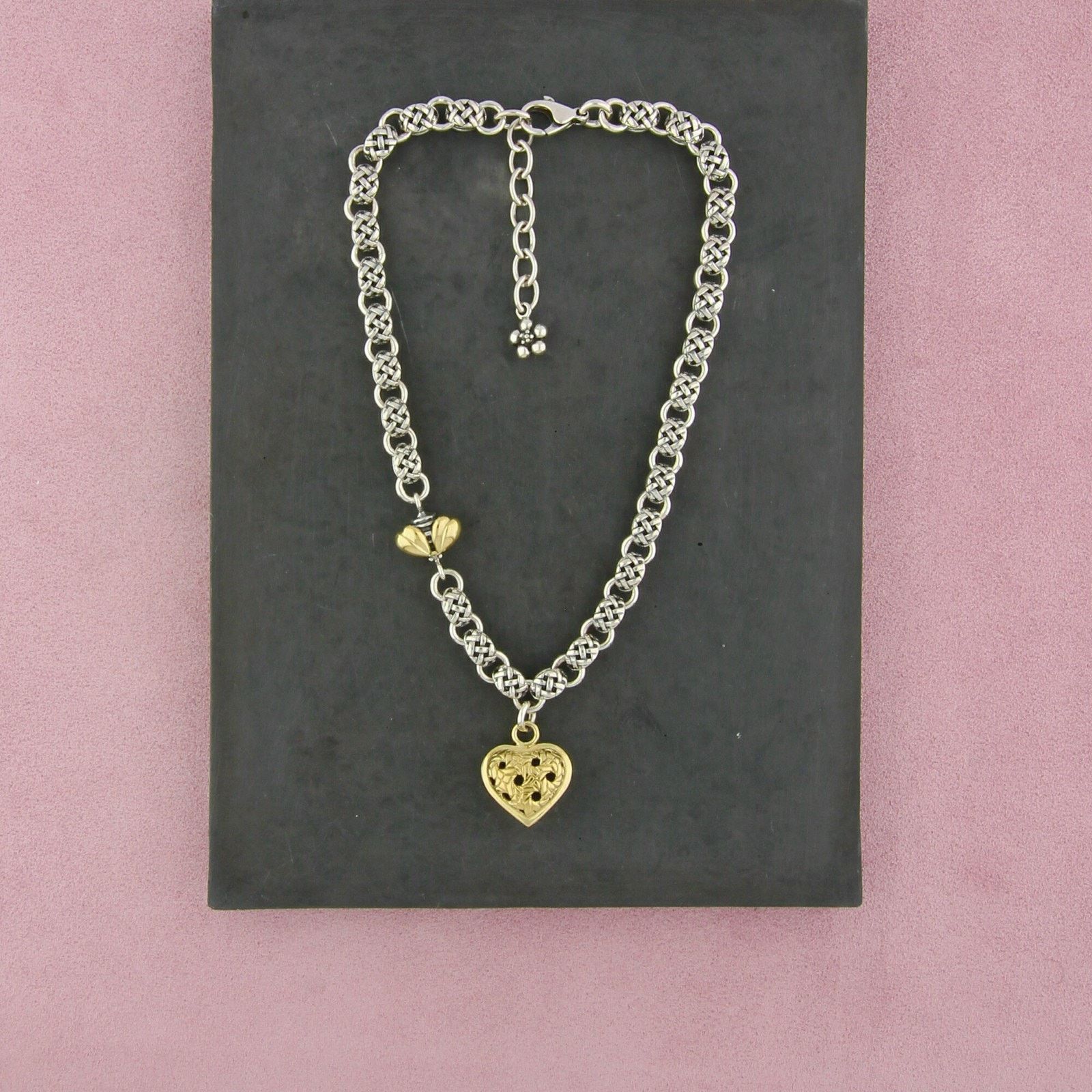 saint by sarah jane sterling & 18k bee necklace 13.5-15.5in