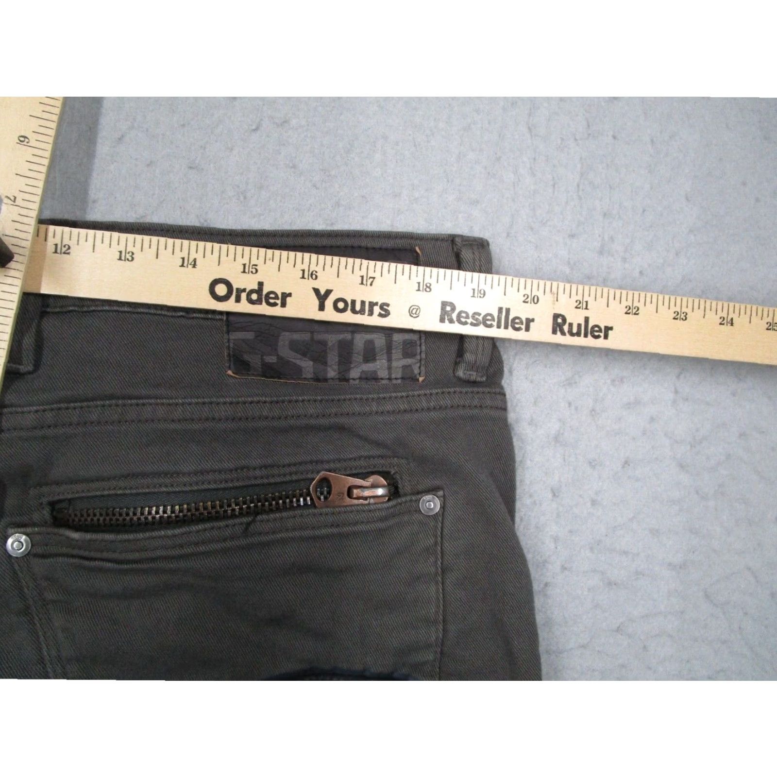 G-Star G-Star ATTACC Slim Straight Jeans Mens Gray Cotton 36x32 Size US 36 / EU 52 - 7 Thumbnail