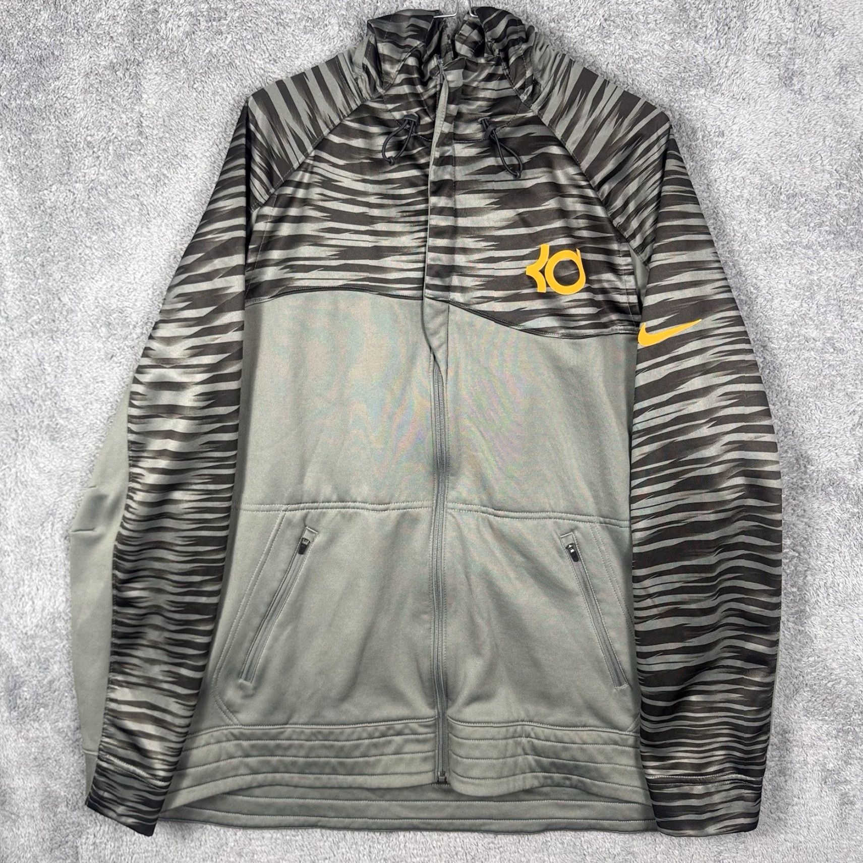 Nike Nike KD Hoodie Mens XL Therma Fit Tiger Camo Full Zip Pockets Tech Size US XL / EU 56 / 4 - 2 Thumbnail