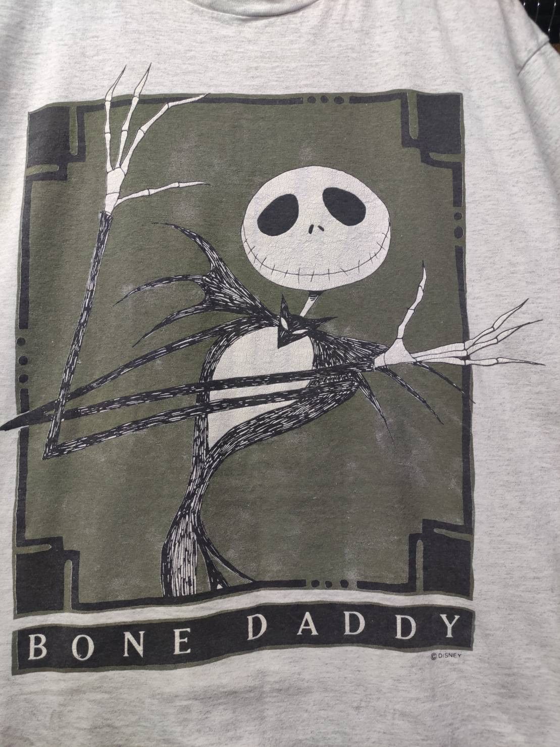 Disney Vtg 90's The Nightmare Before Christmas " Bone Daddy " USA Size US XL / EU 56 / 4 - 3 Thumbnail
