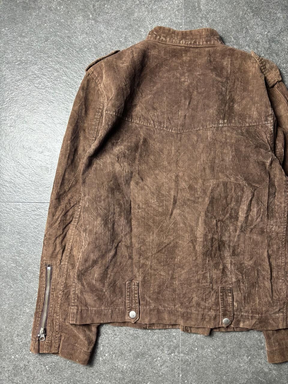 In The Attic 2000s In The Attic Asymmetric Corduroy Studded Riders Jacket Size US M / EU 48-50 / 2 - 10 Thumbnail