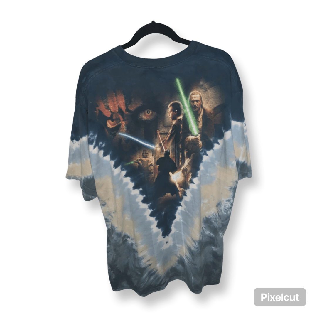 Liquid Blue Liquid Blue 1999 Vintage Star Wars Ep.1, Tie-Dye Shirt Size US XL / EU 56 / 4 - 1 Thumbnail