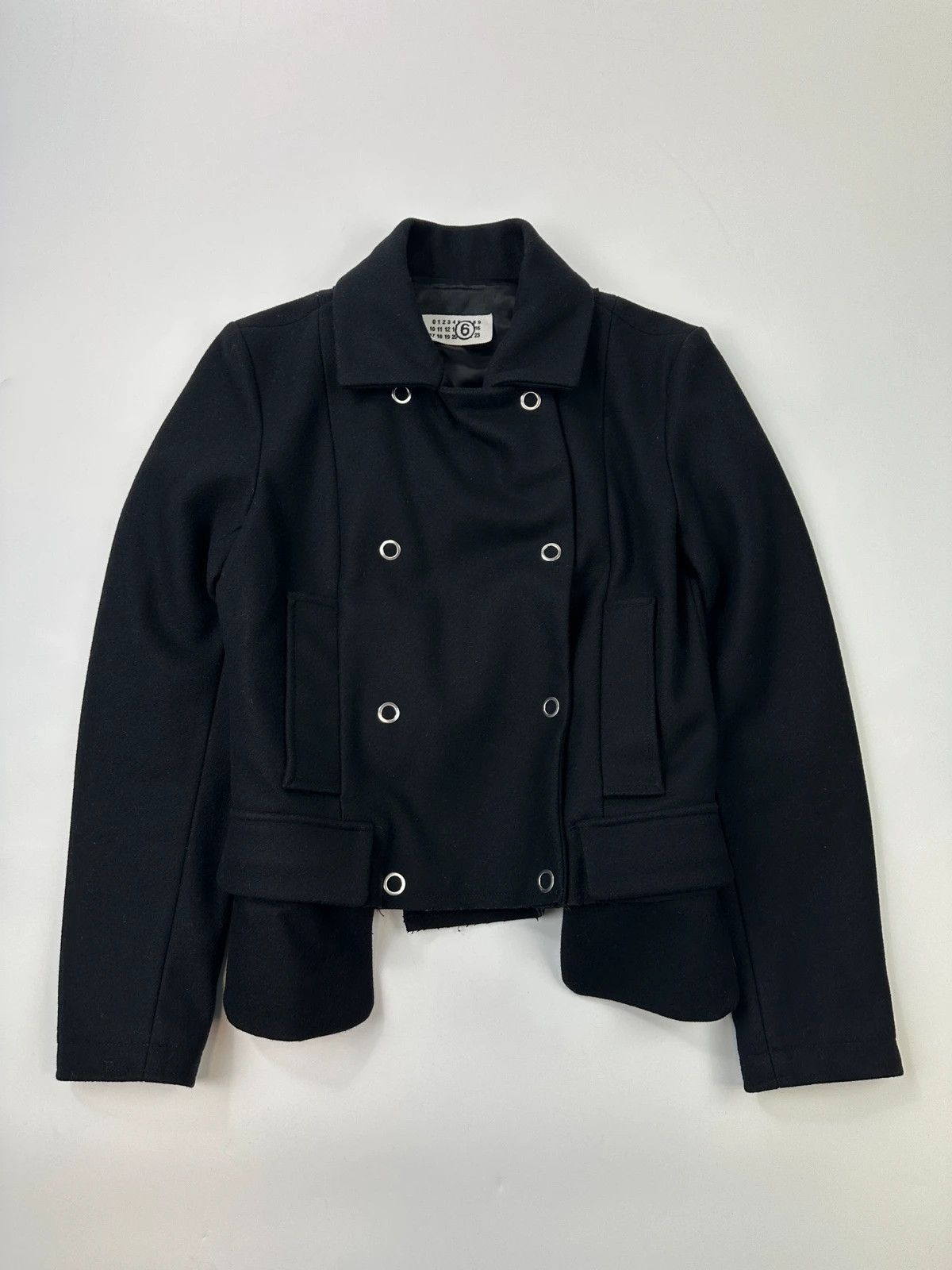 Maison Margiela Margiela Line6 FW06 Black Wool Short Double-Breasted Jacket Size M / US 6-8 / IT 42-44 - 2 Thumbnail