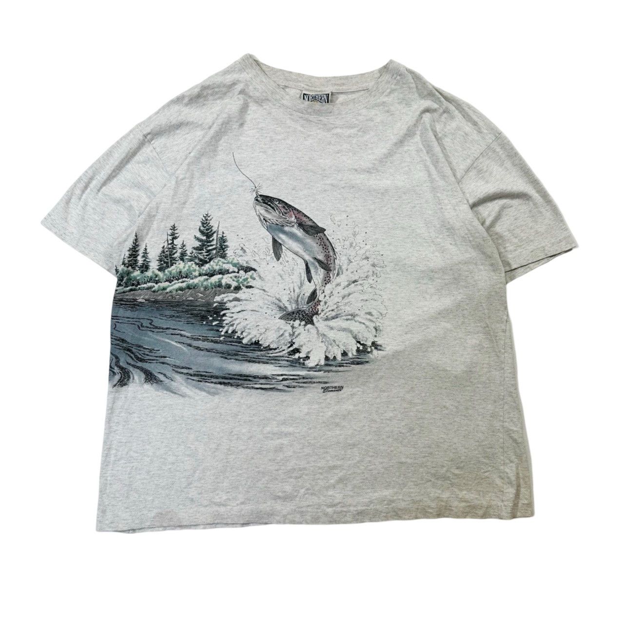 Vintage Vintage 90s Single Stitch Big Print Fish Wrap Around Size US XL / EU 56 / 4 - 1 Thumbnail
