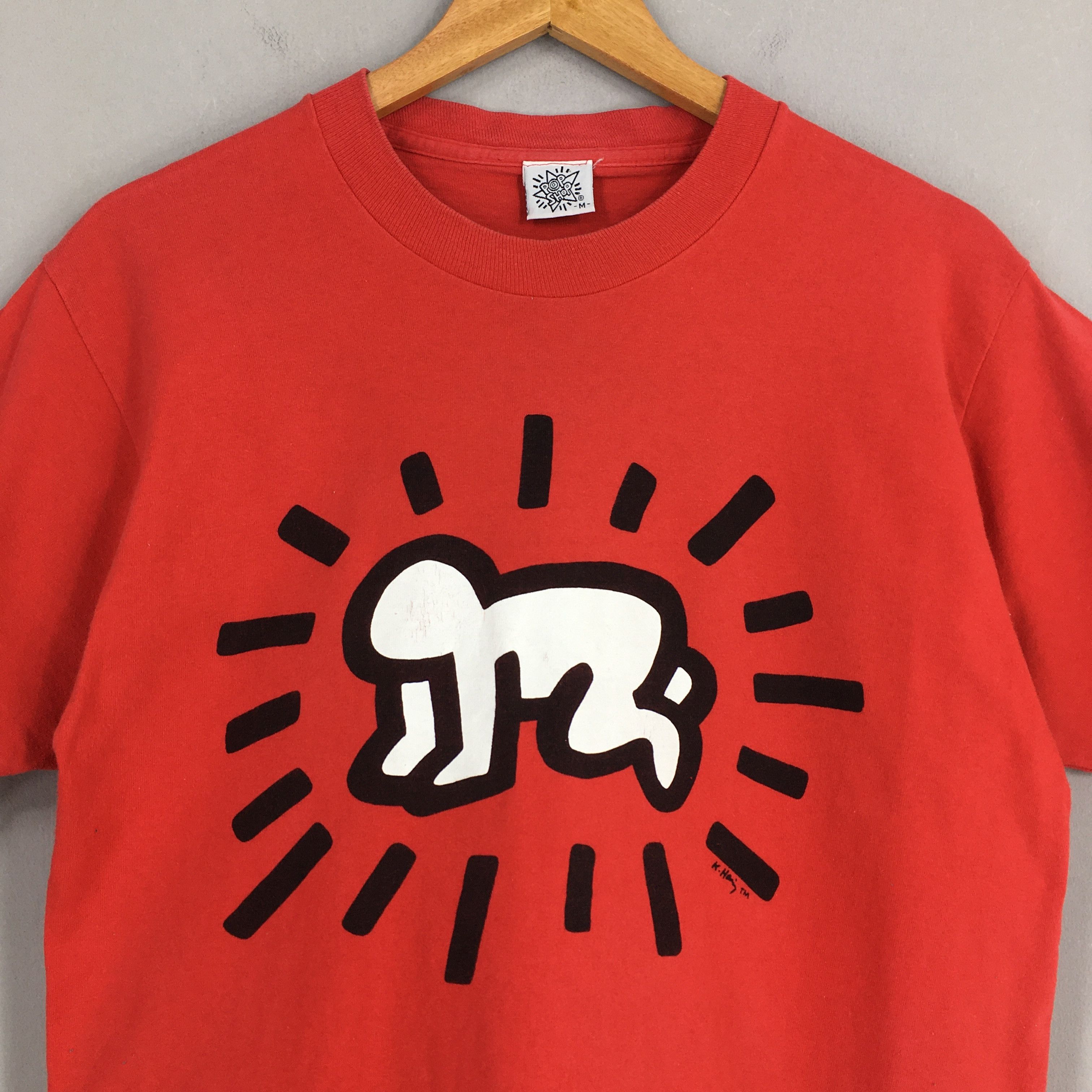 Art Comes First × Keith Haring Vintage 90's Keith Haring Radiant Baby Pop Art Red T shirt M Size US M / EU 48-50 / 2 - 2 Thumbnail